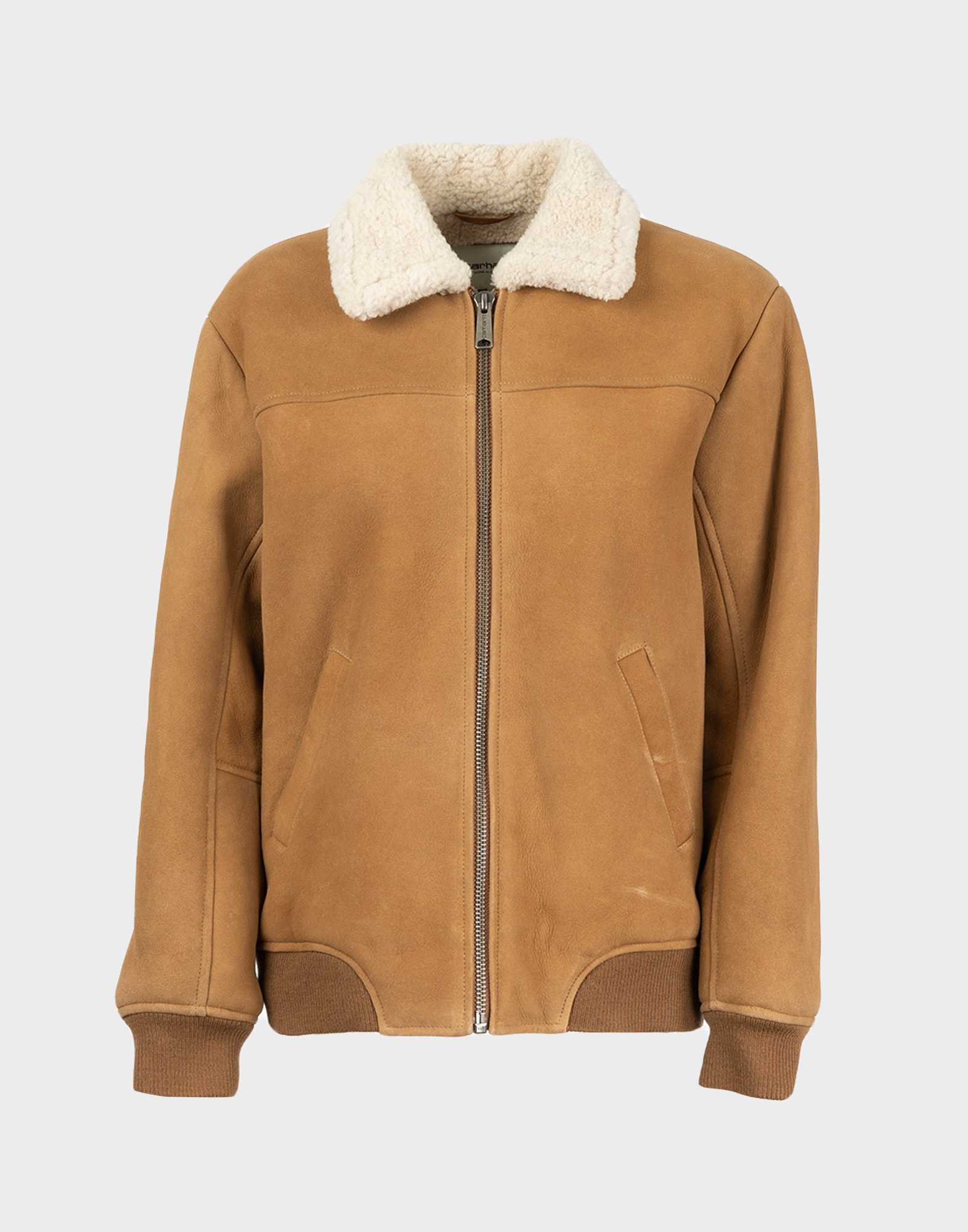 Montone in cuoio di agnello beige da donna