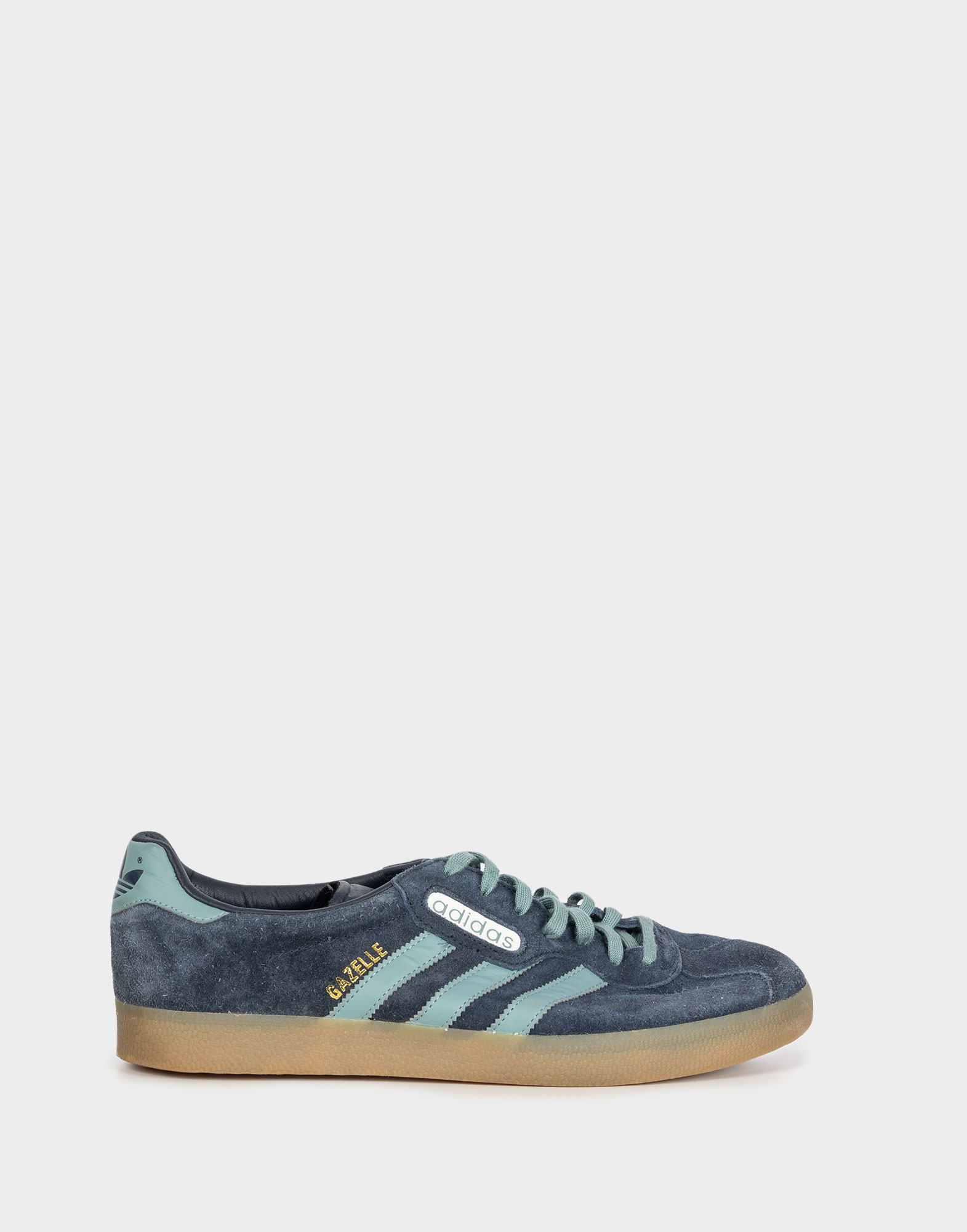 Blue and light blue suede men's shoes