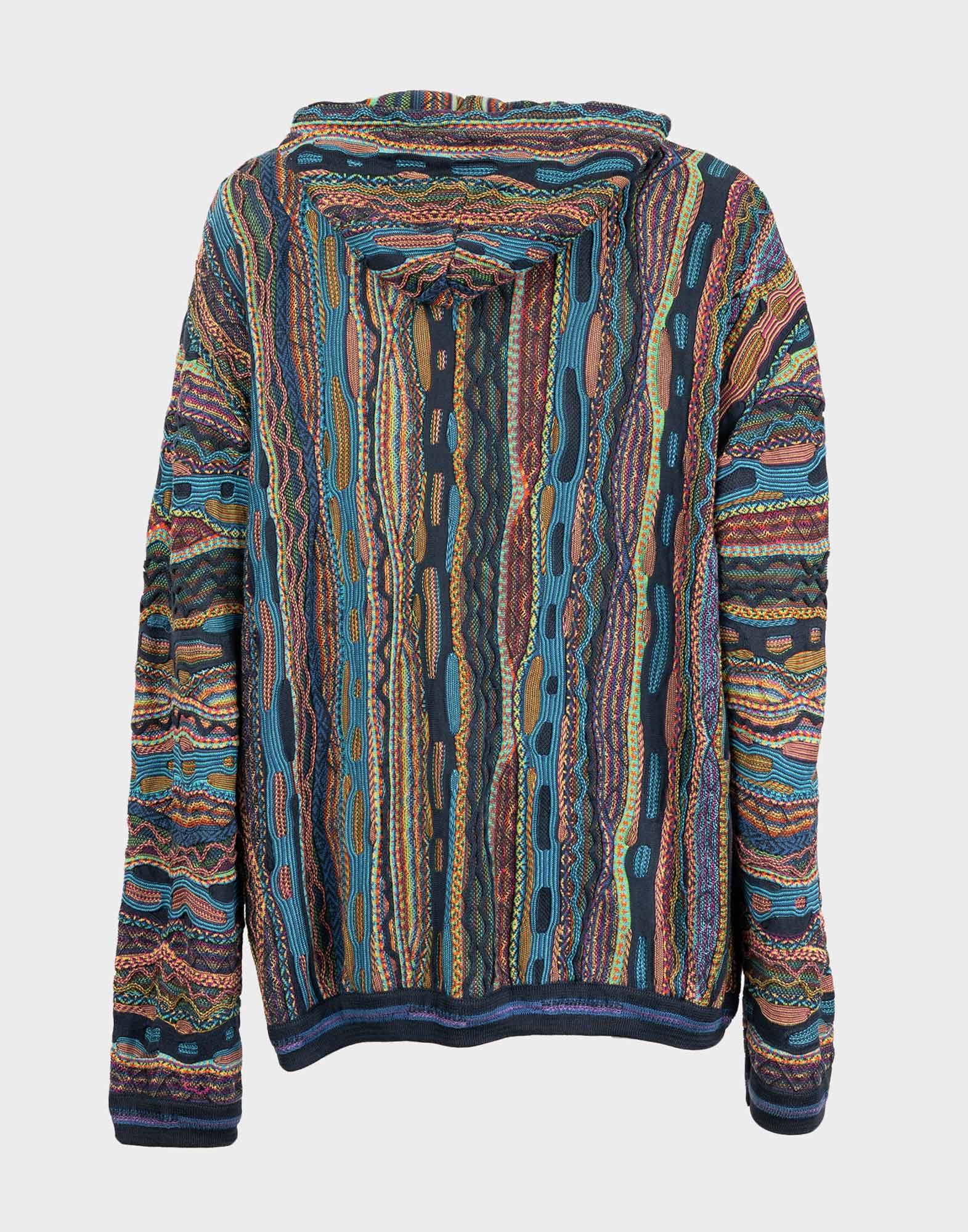 Coogi - Cardigan multicolore con cappuccio anni 2000 - immagine 5