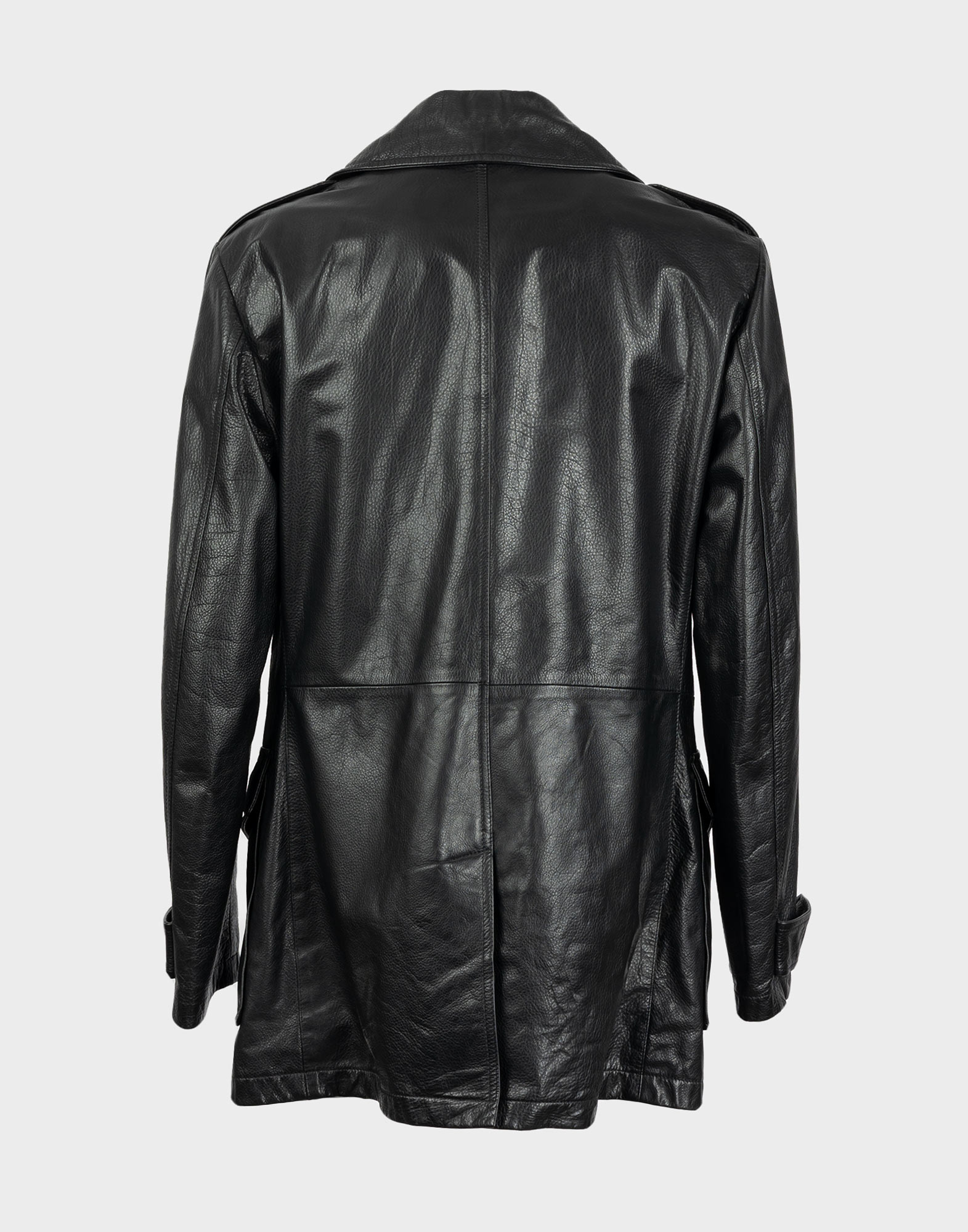 Dolce e Gabbana - Trench nero in pelle anni '90 - immagine 6