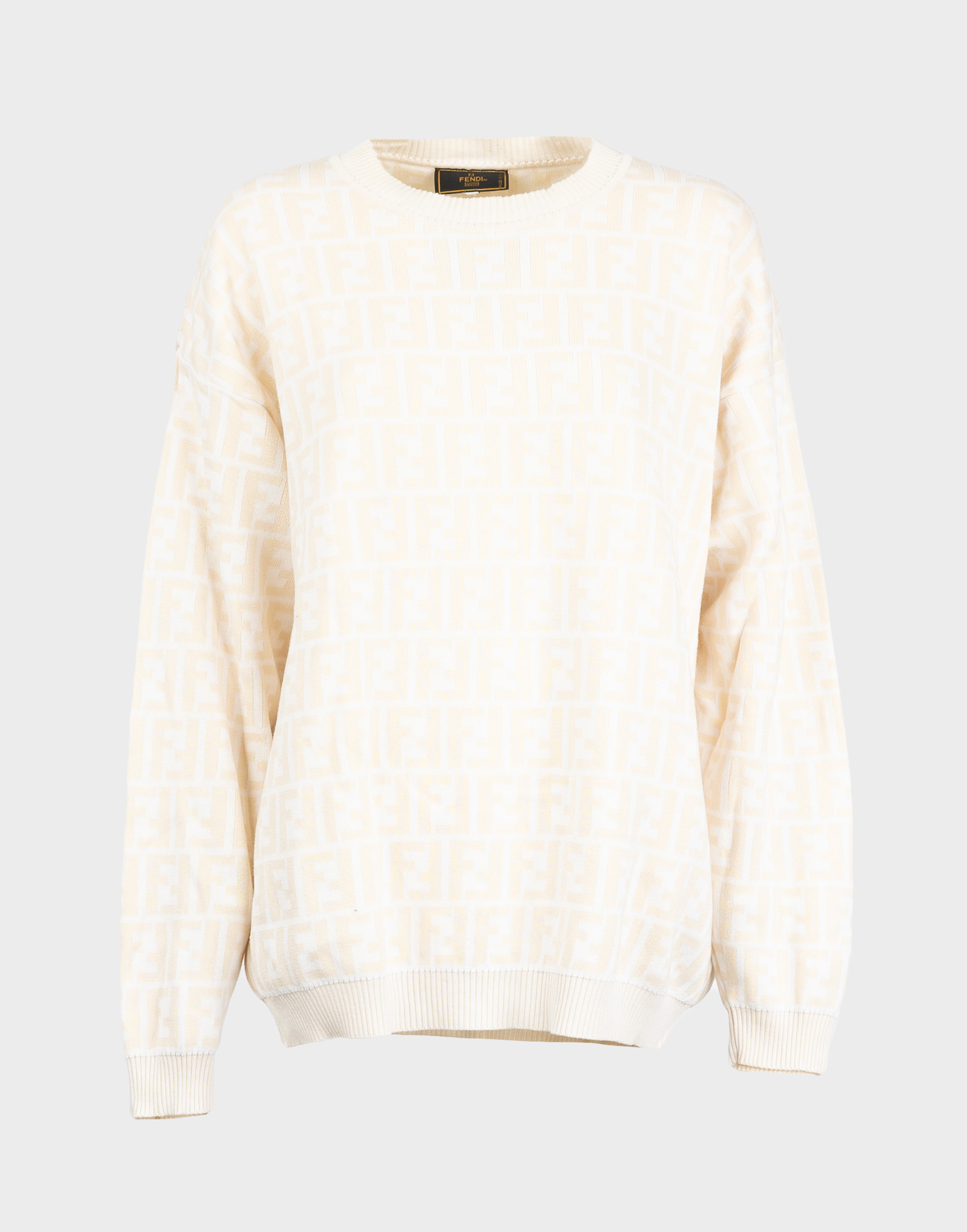 Fendi - Maglioncino beige monogramma