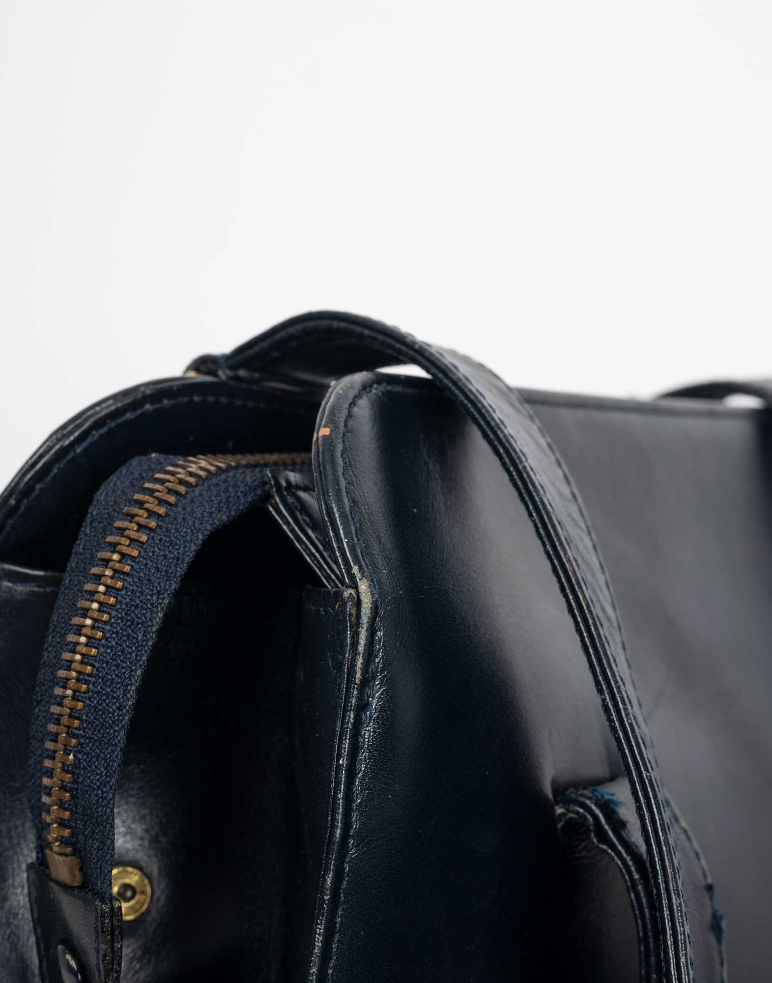 Gianni Versace - Borsa a spalla blu in pelle - immagine 7