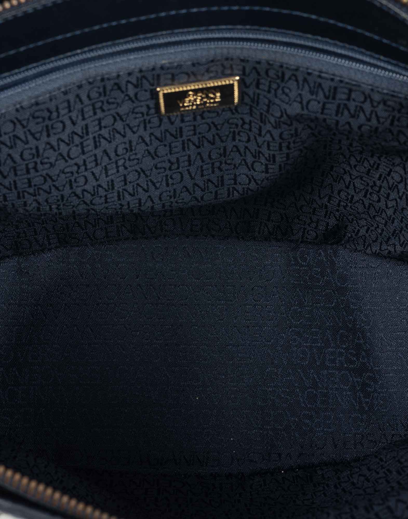 Gianni Versace - Borsa a spalla blu in pelle - immagine 10