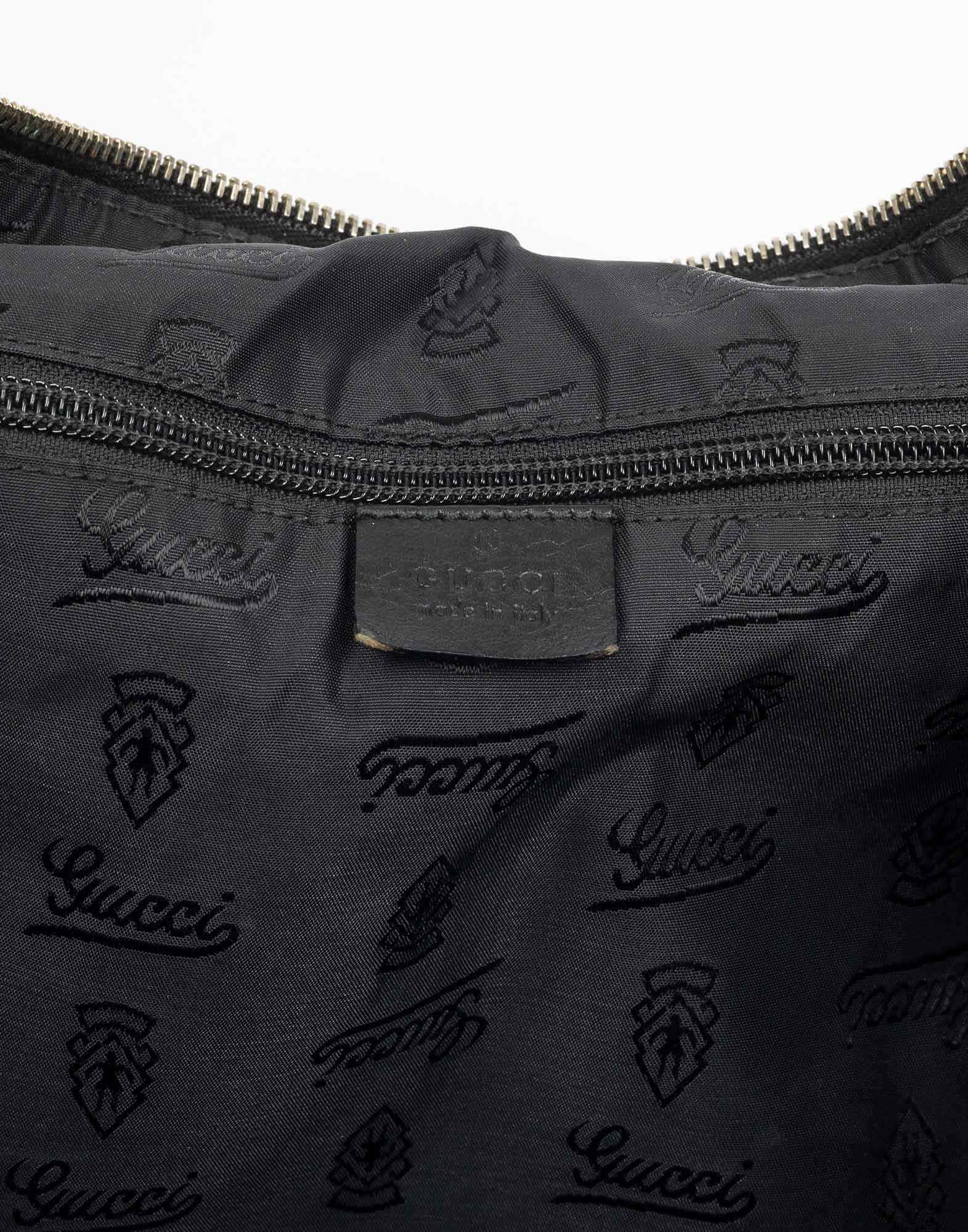 Gucci - Borsone da viaggio nero monogramma - immagine 10