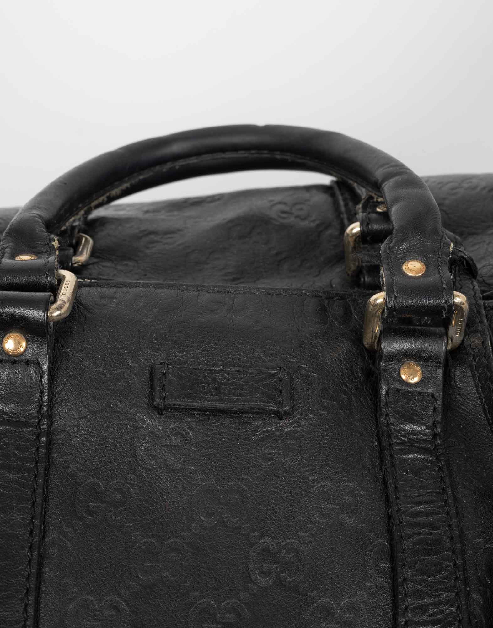 Gucci - Borsone da viaggio nero monogramma - immagine 6
