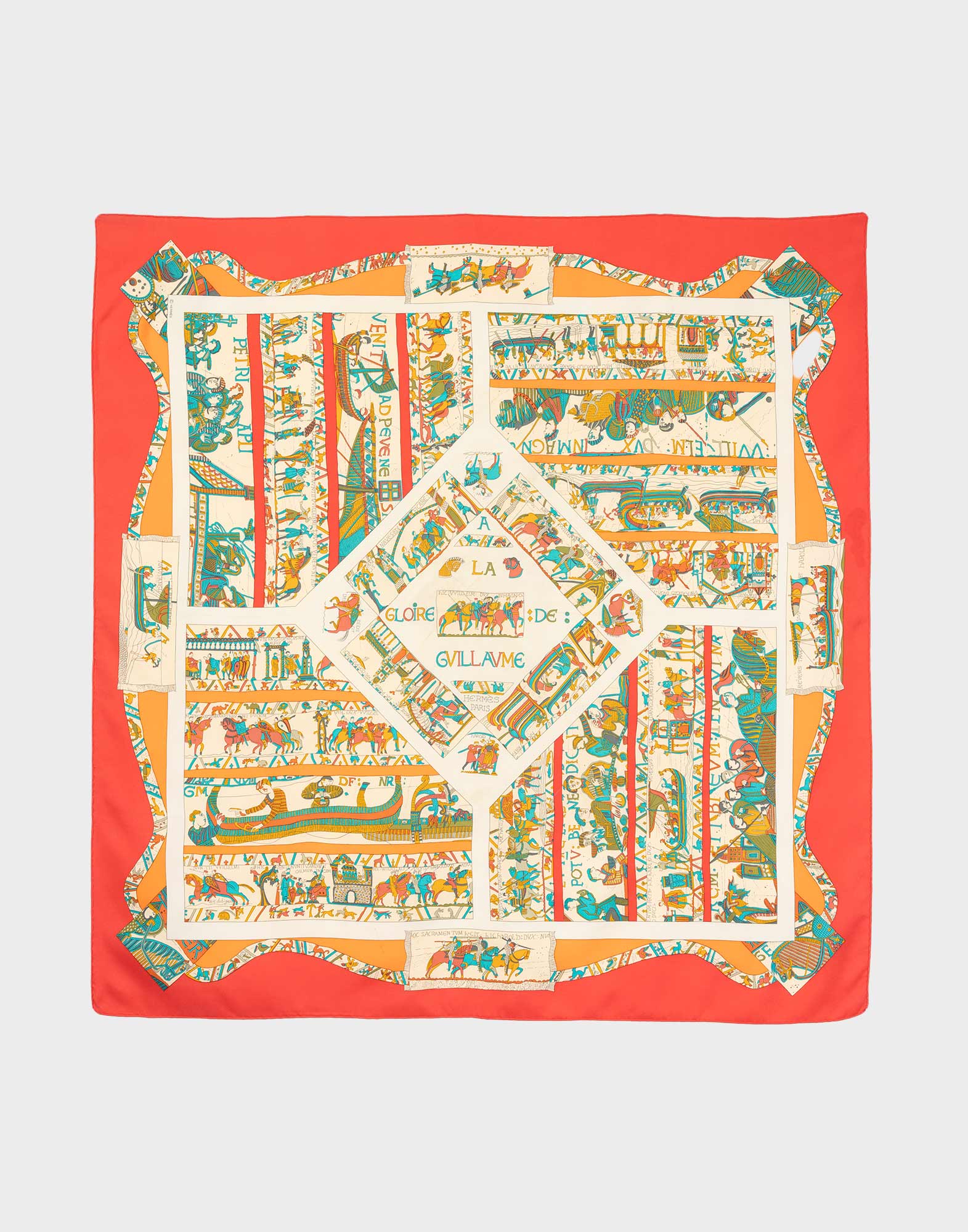 Hermes - Foulard 'A la Gloire de Guillaume' anni '90 in seta