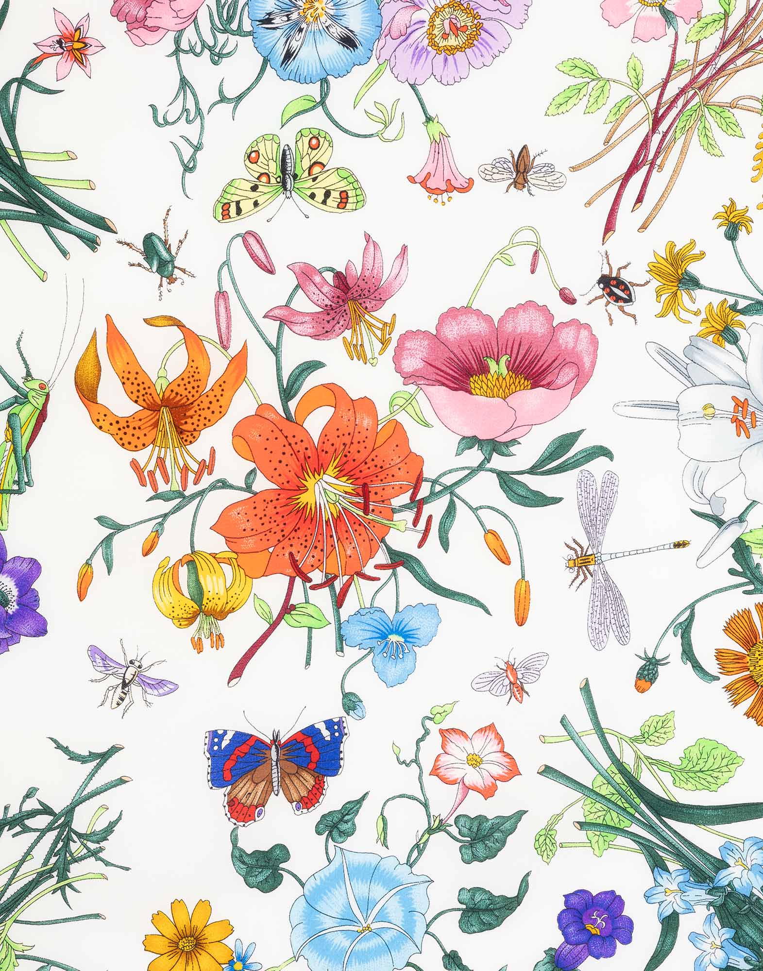 Gucci - Foulard 'Flora' anni '90 verde - immagine 4