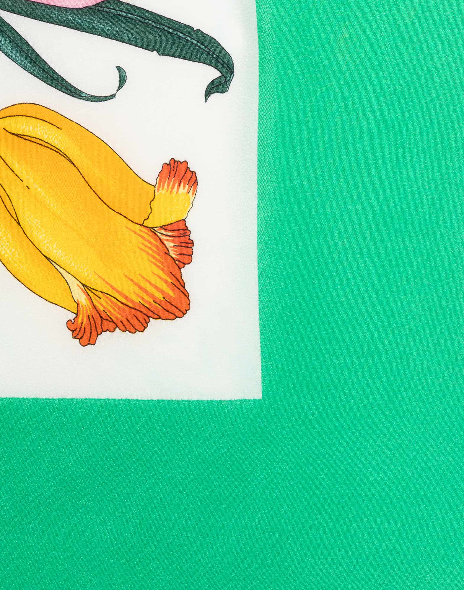 Gucci - Foulard 'Flora' anni '90 verde - immagine 5