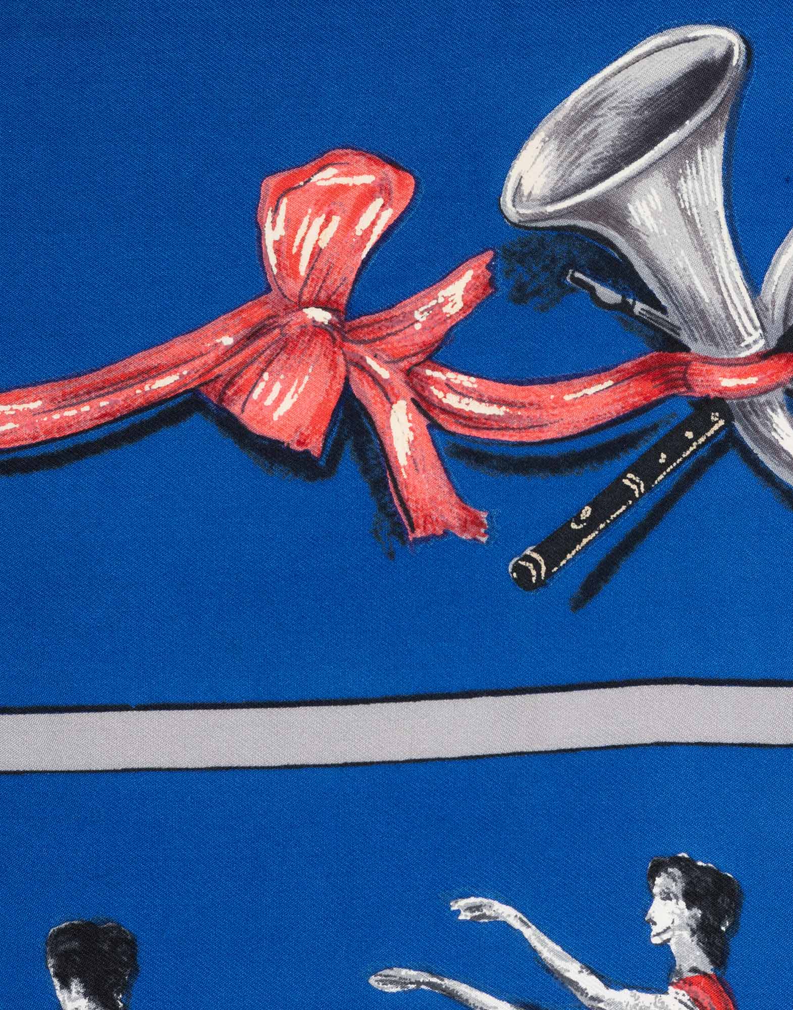 Hermes - Foulard 'La Danse' blu - immagine 4
