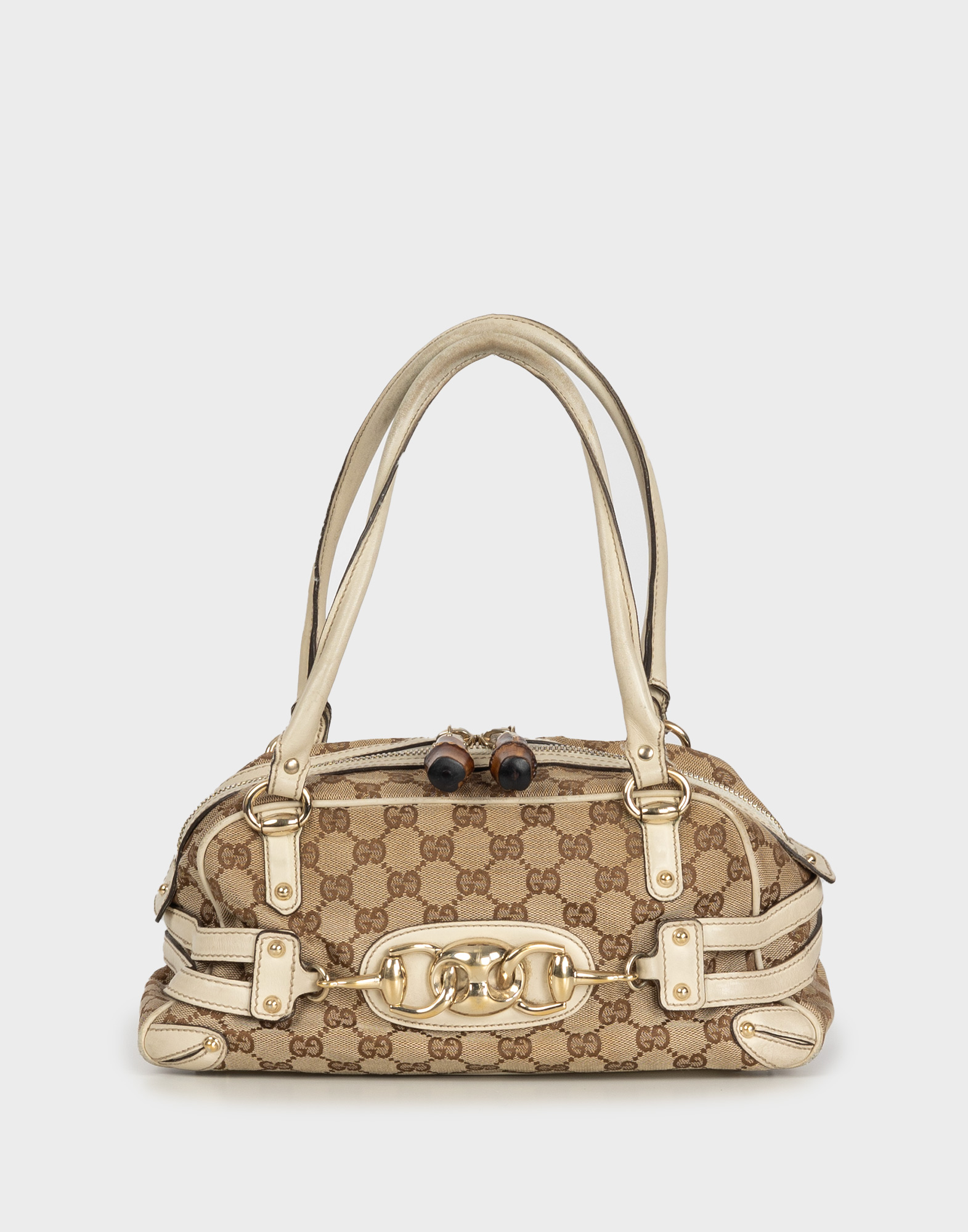 Gucci - Borsa Horsebit in canvas anni 90