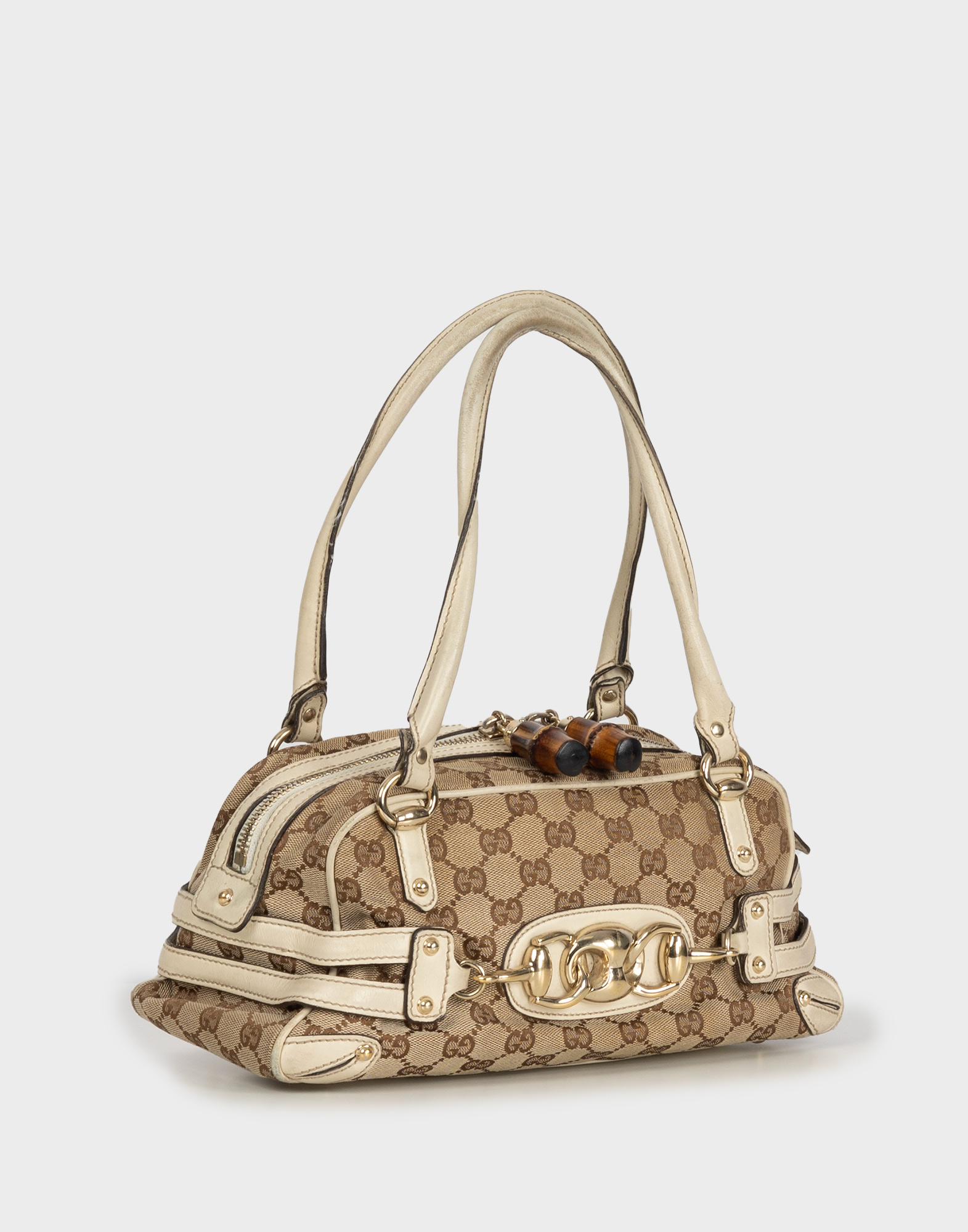 Gucci - Borsa Horsebit in canvas anni 90 - immagine 2