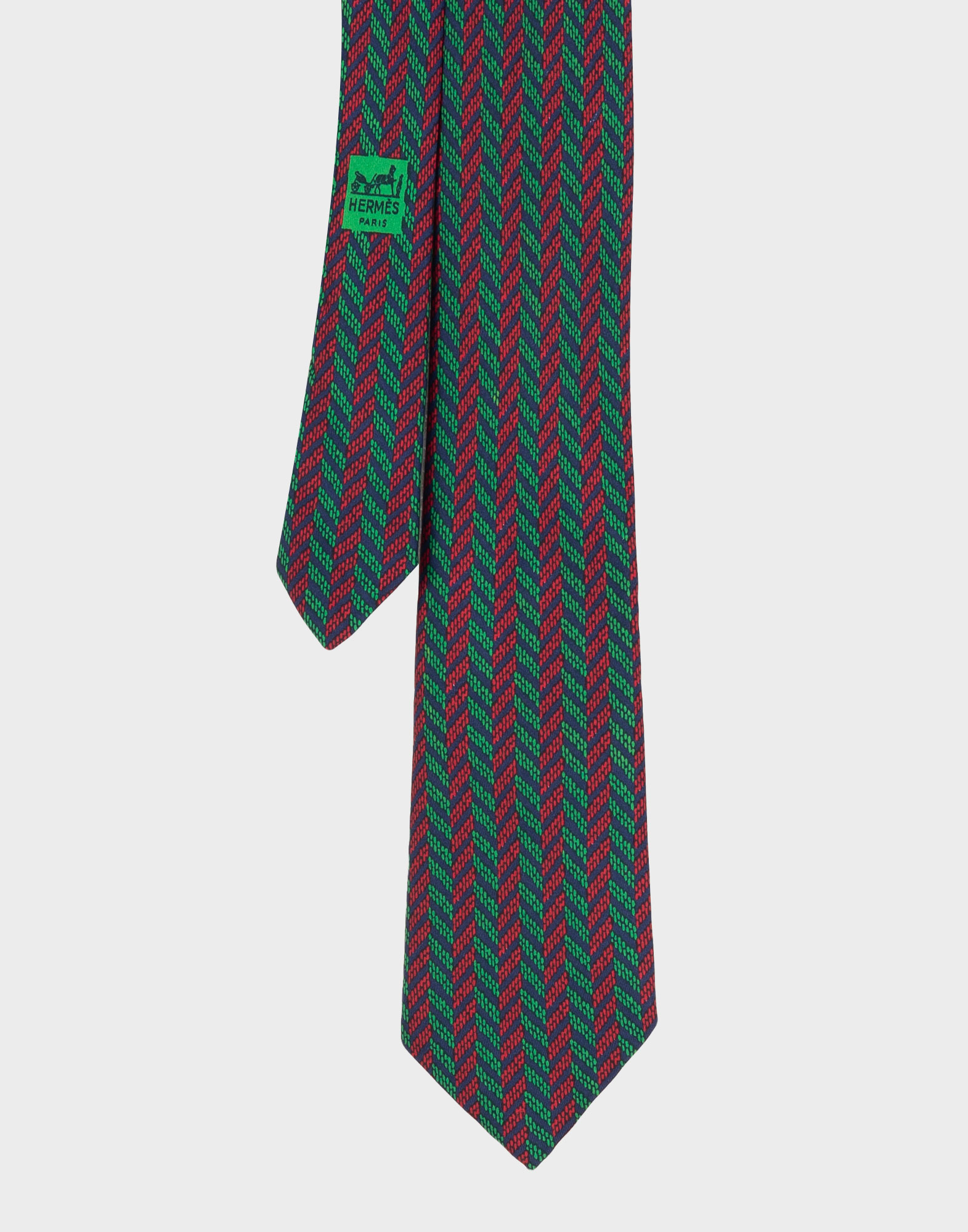 Hermes - '80s herringbone pattern tie - Image 2