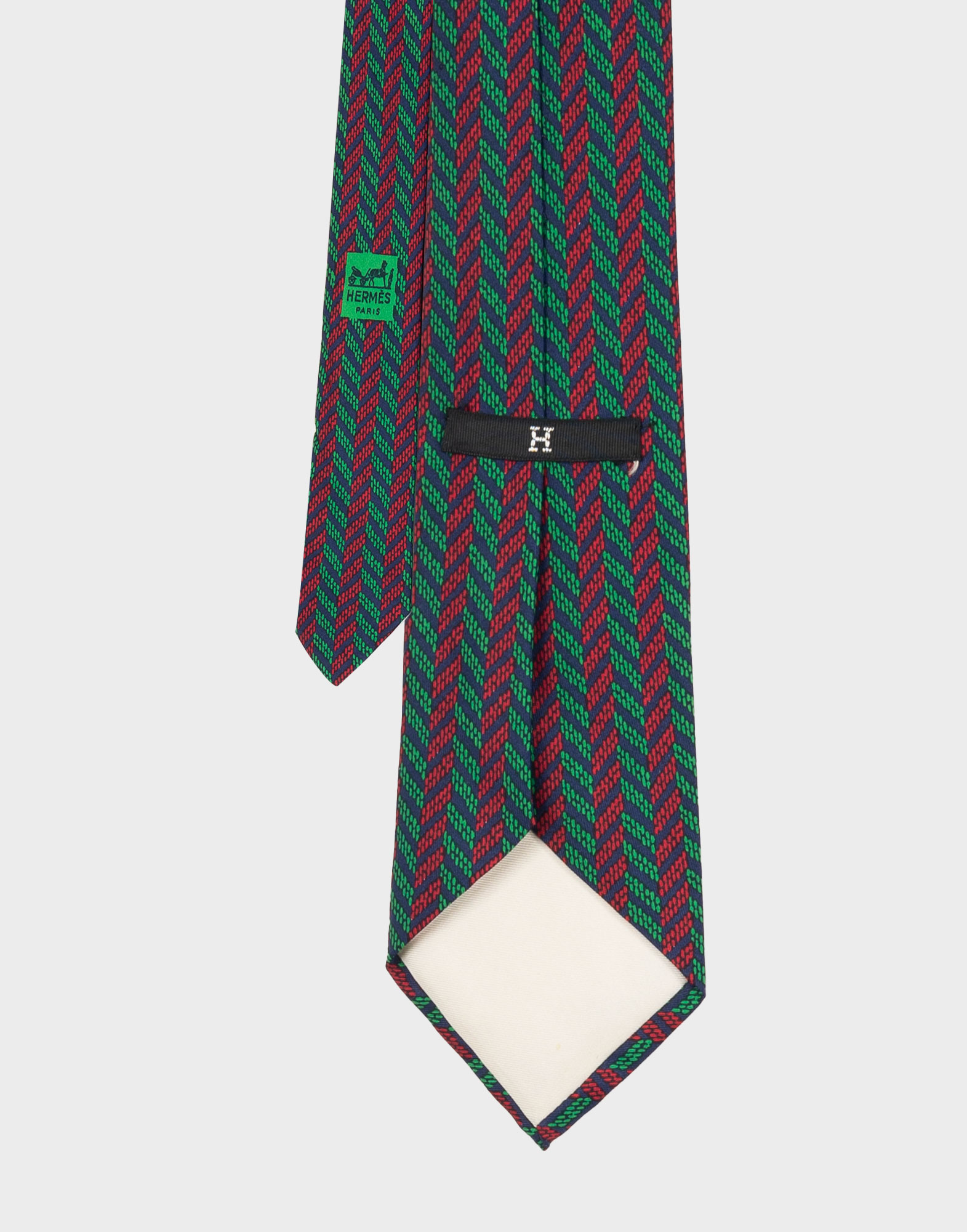 Hermes - '80s herringbone pattern tie - Image 3