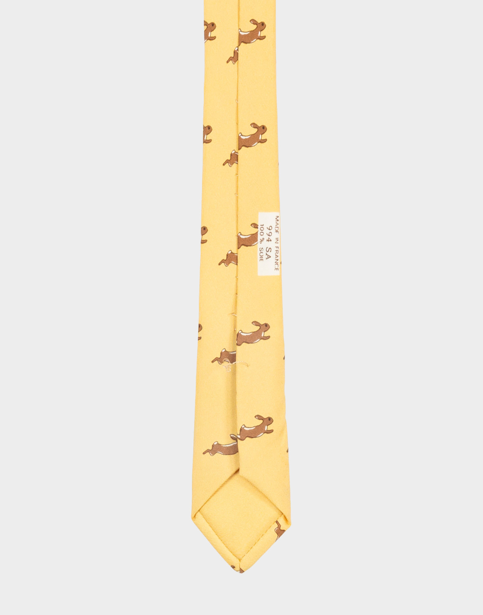 Hermes - Cravatta gialla con conigli - immagine 5