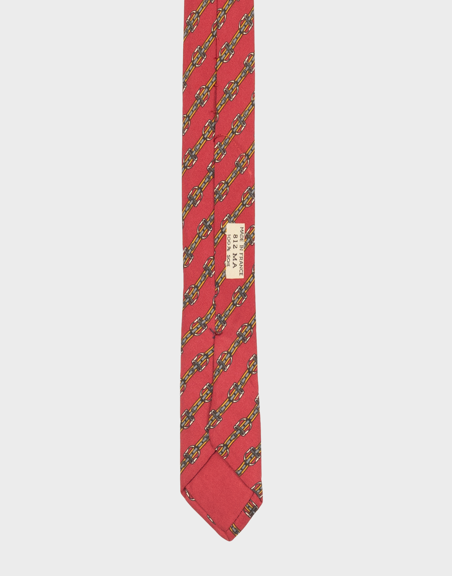 Hermes - Red tie with buckles - Image 5