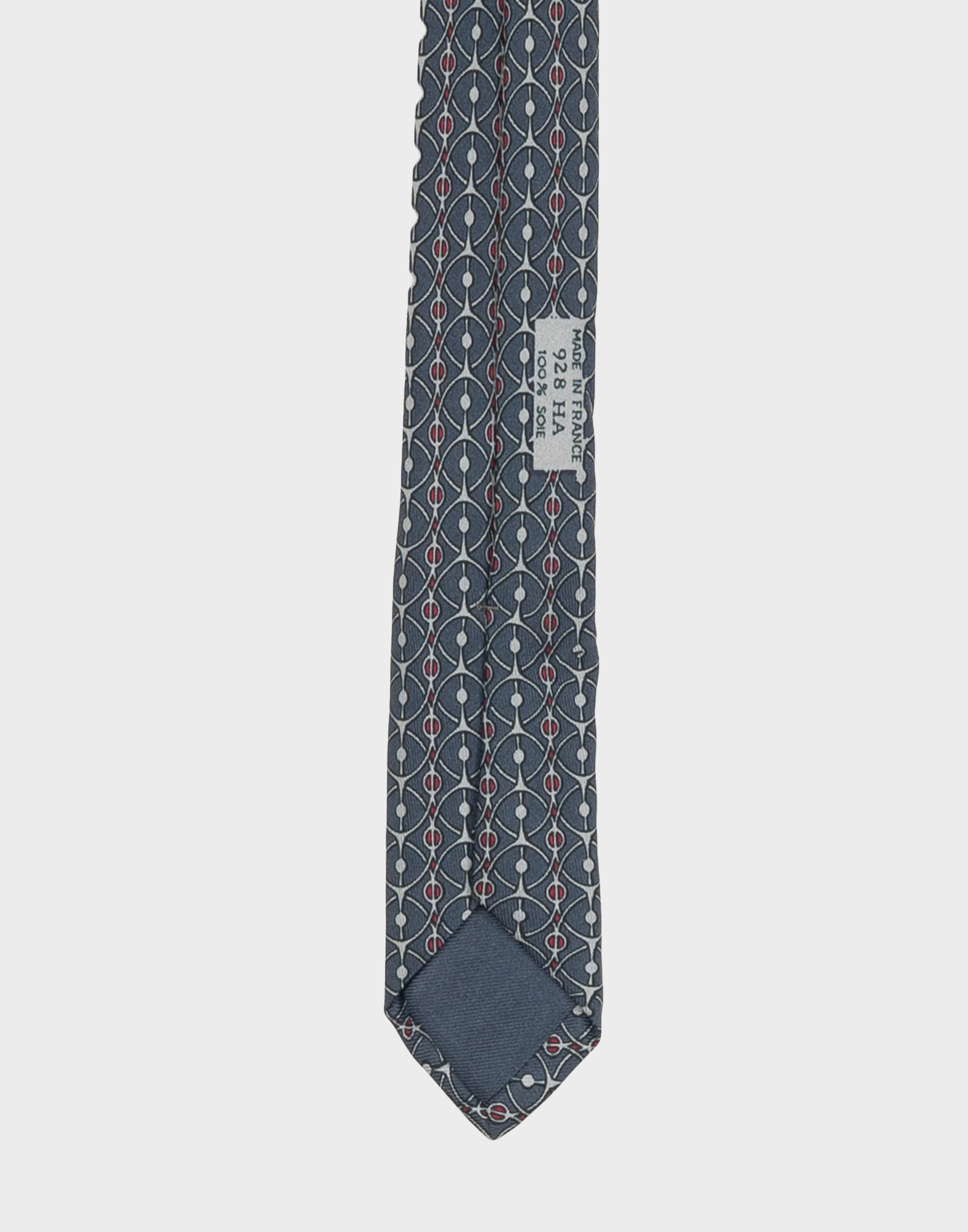 Hermes - Cravatta grigio scuro fantasia geometrica - immagine 5