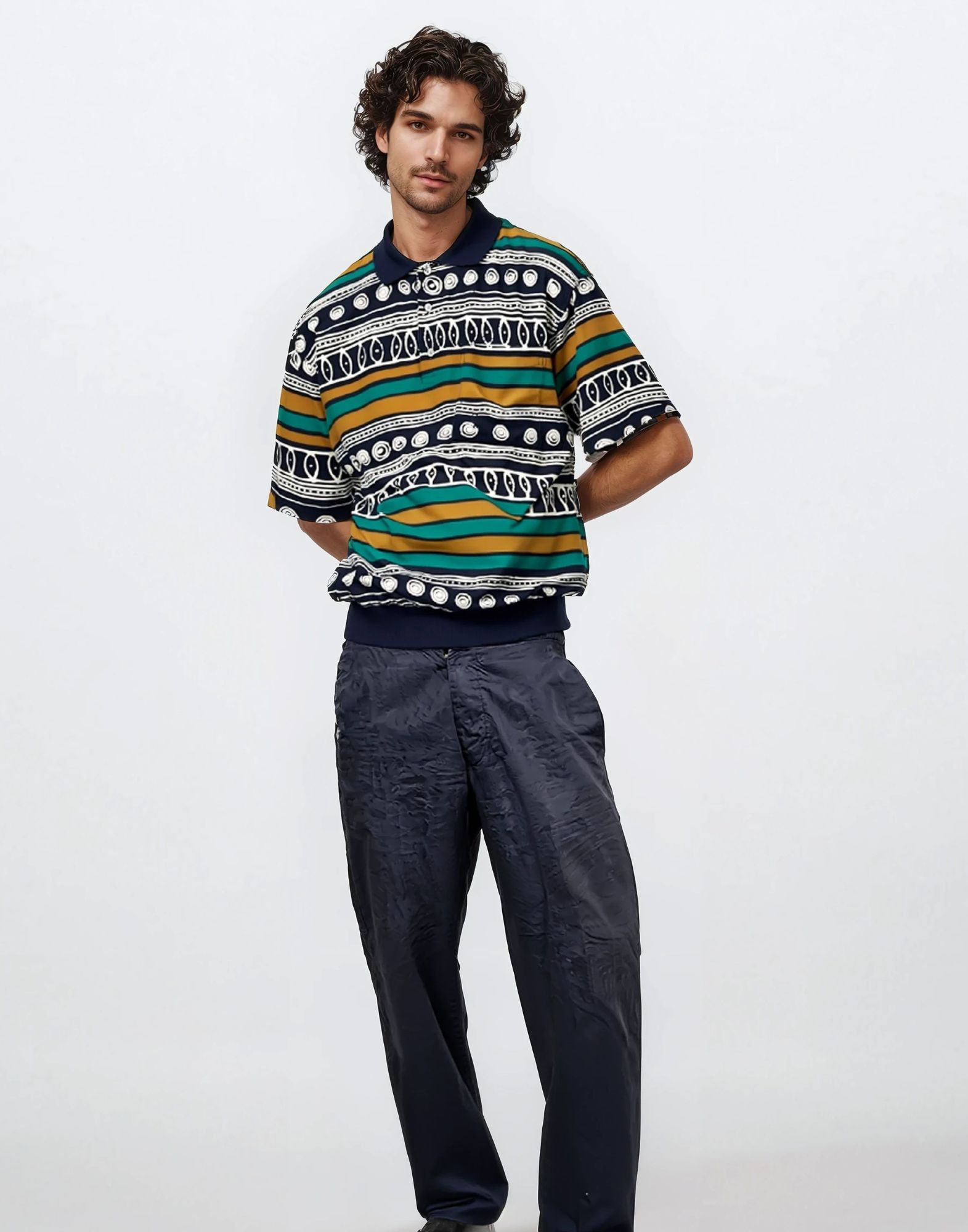 Yves Saint Laurent - Polo multicolore anni '80 - immagine 4