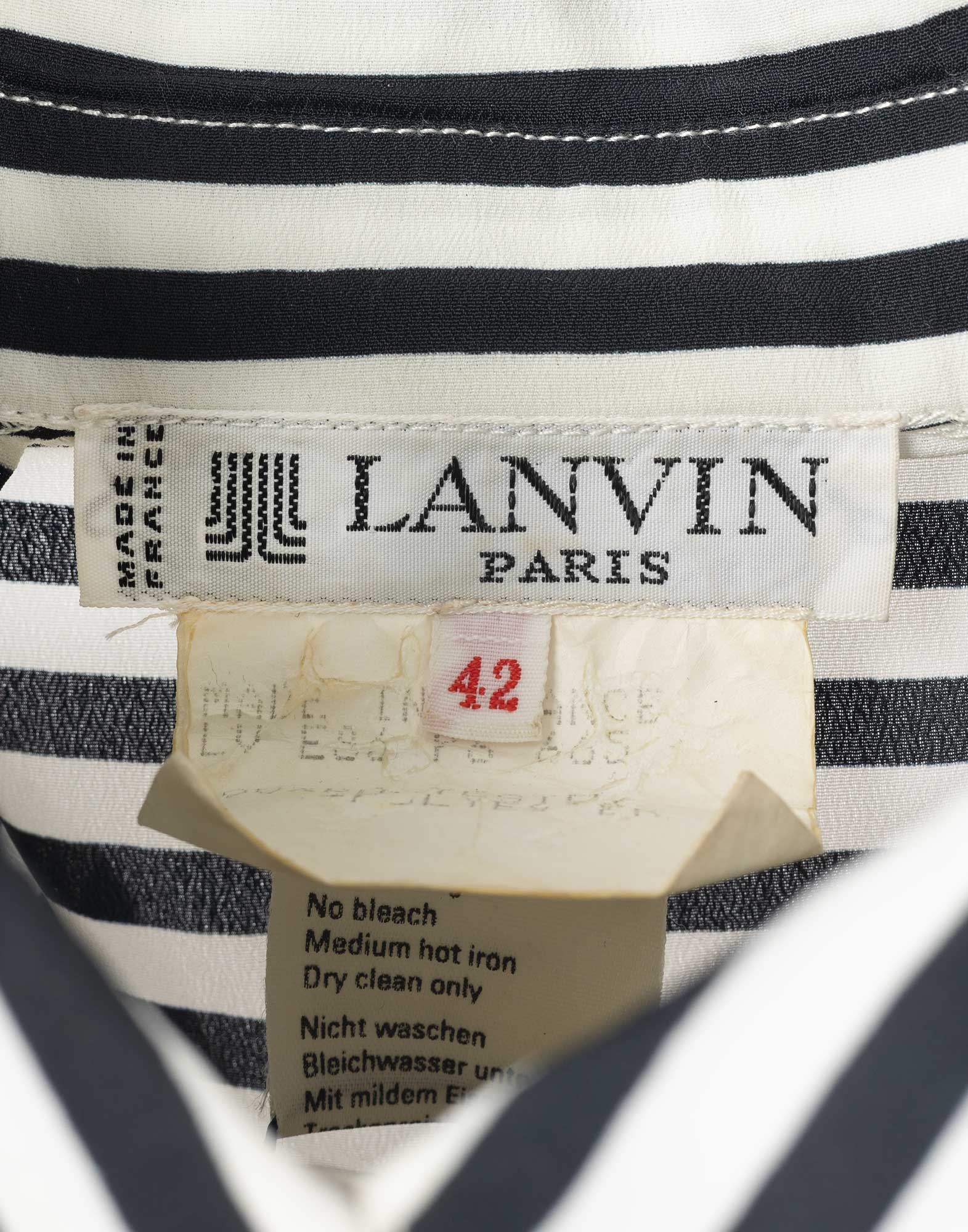 Lanvin - Camicia a righe anni '80 - immagine 3