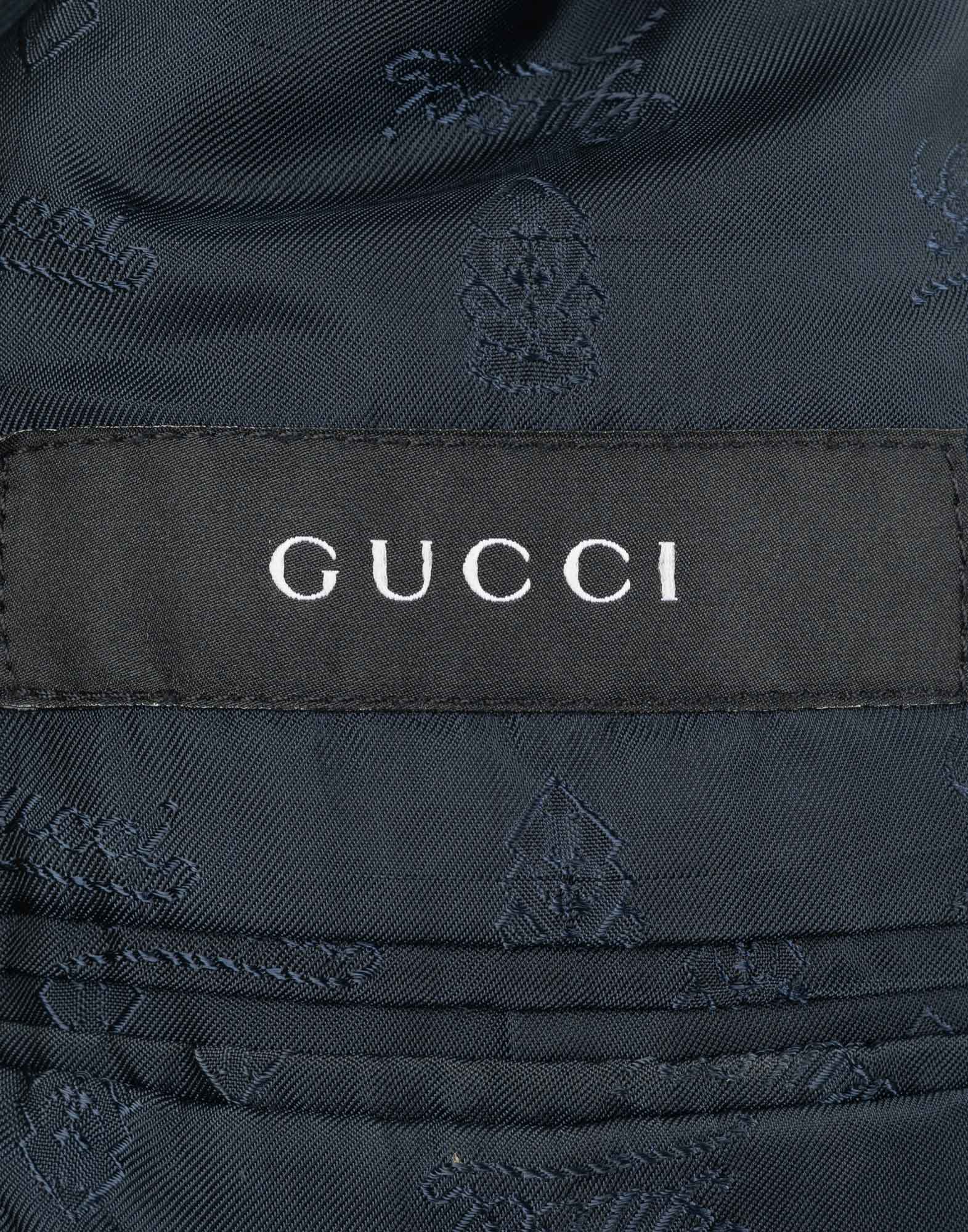 Gucci - Giacca blu in cotone - immagine 3