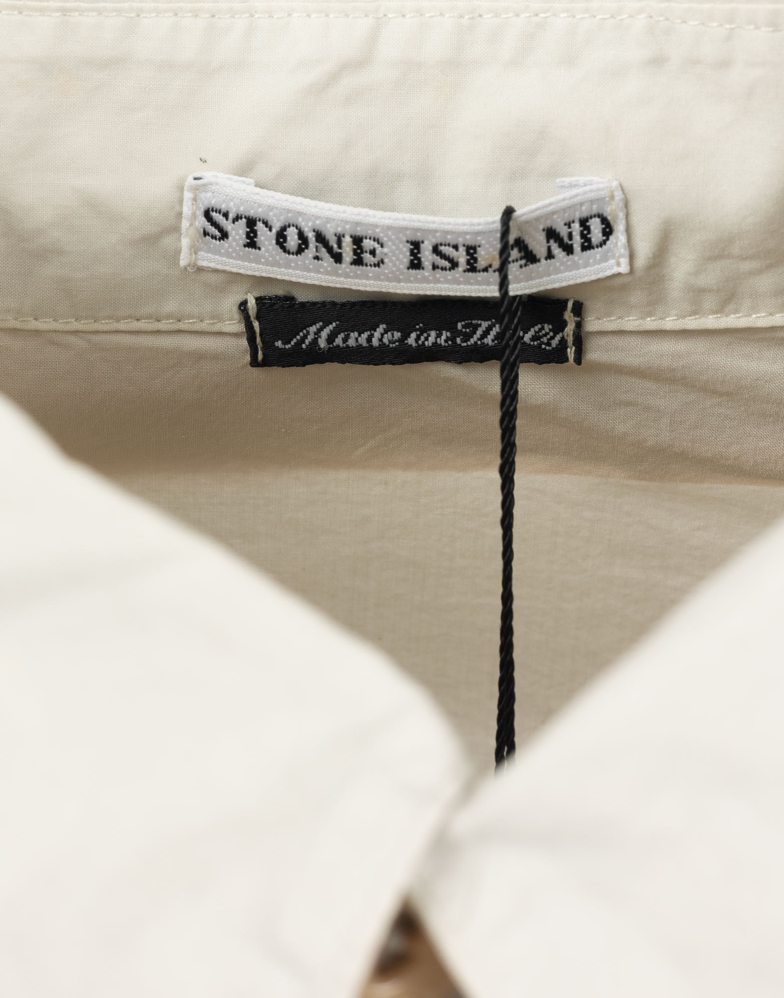 Stone Island - Camicia beige in cotone '90 da uomo - immagine 4