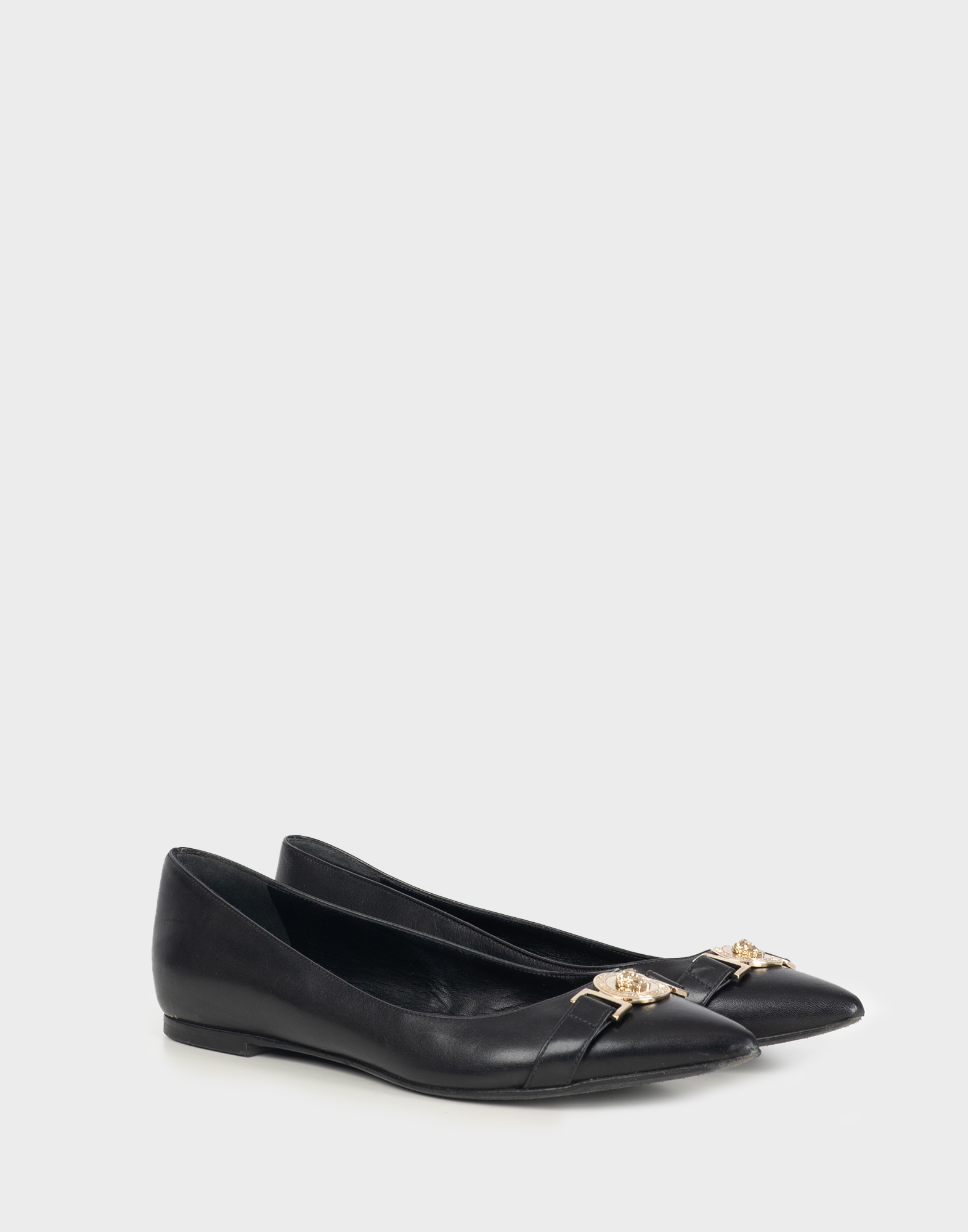 Versace - Ballerine nere in pelle - immagine 2