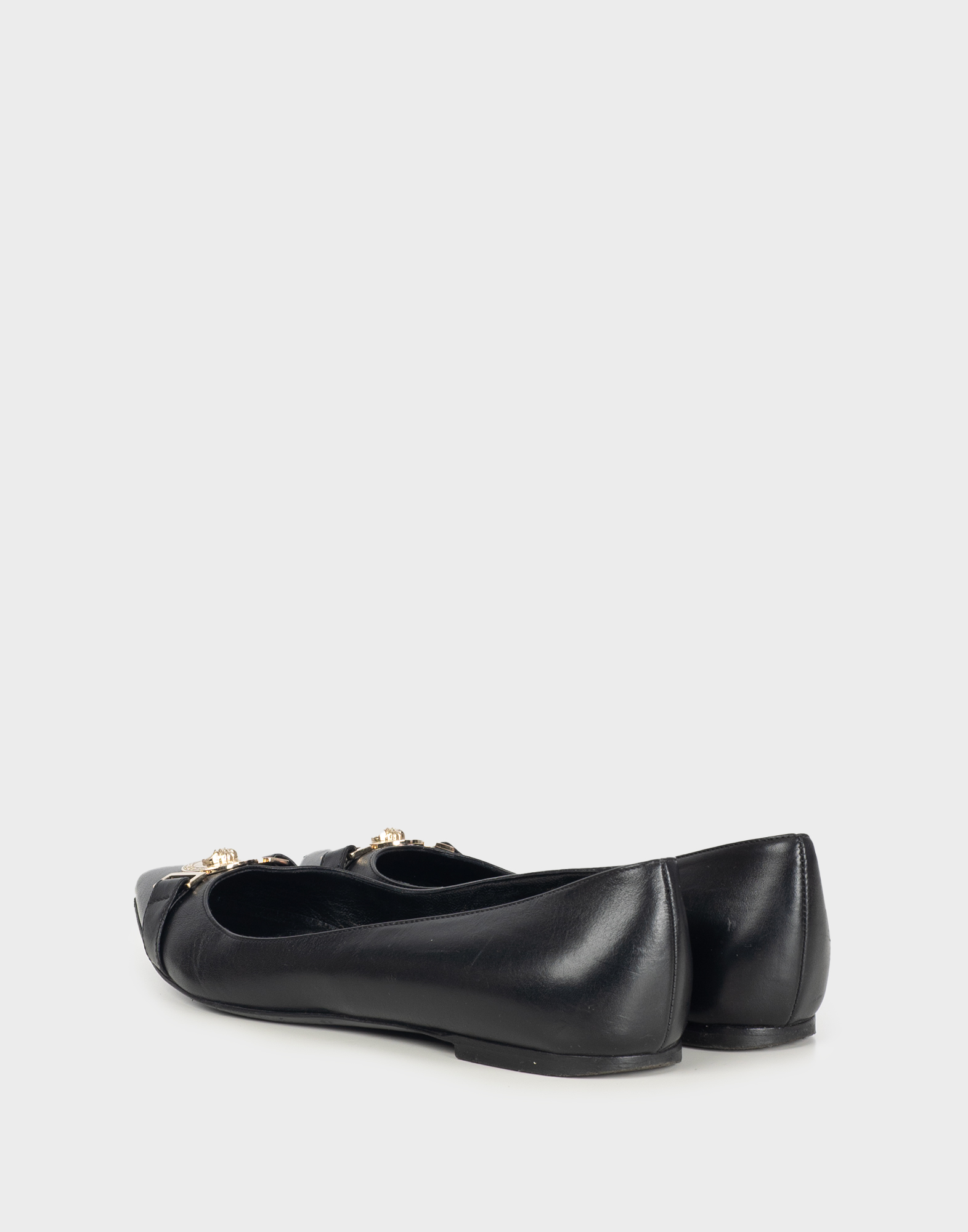 Versace - Ballerine nere in pelle - immagine 3