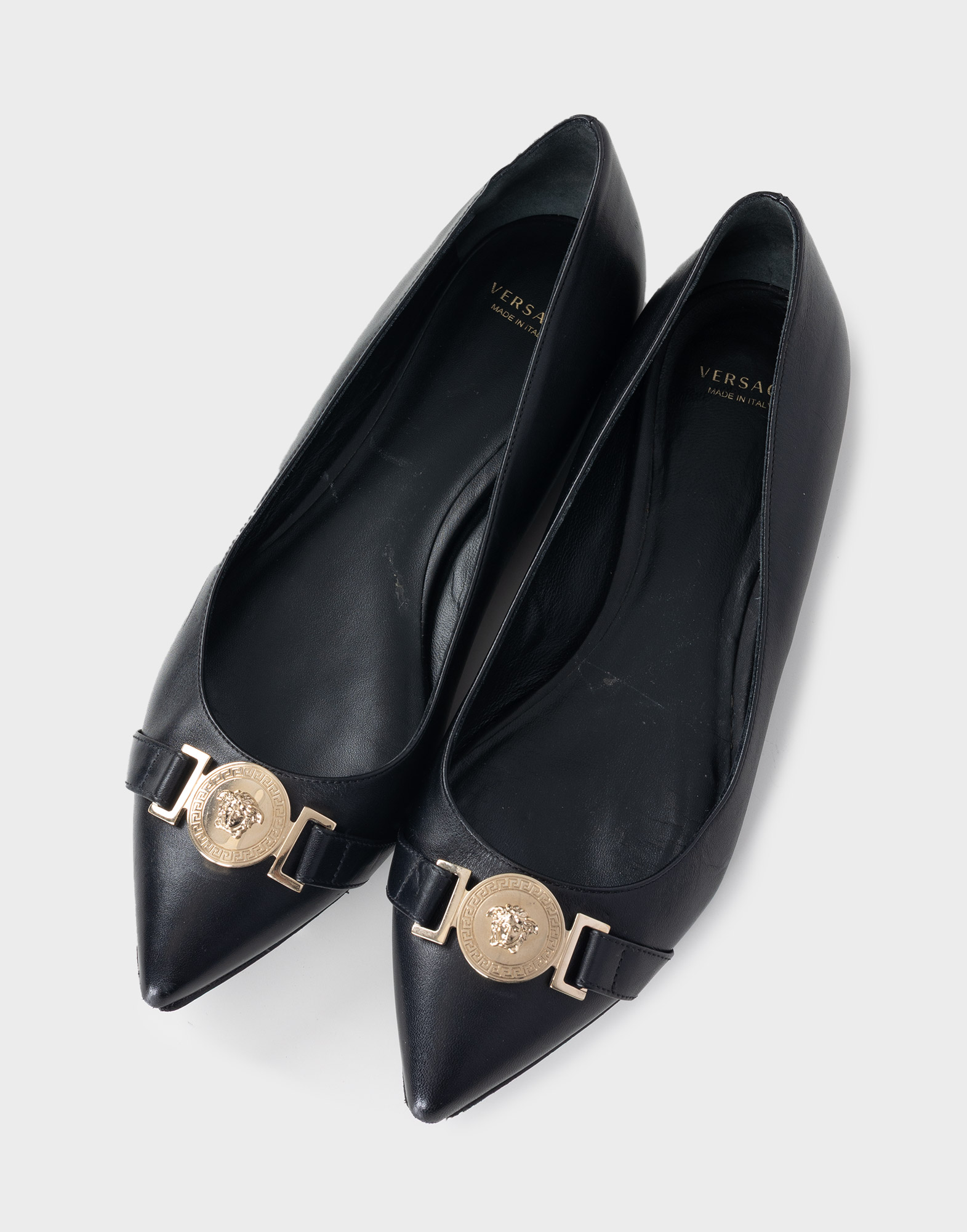 Versace - Ballerine nere in pelle - immagine 5