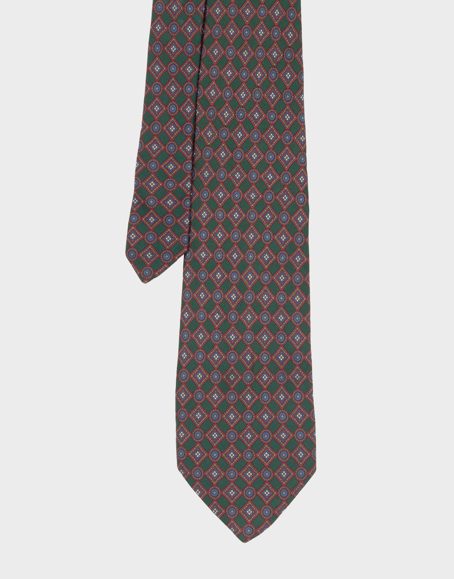 Marinella - Green geometric patterned tie - Image 2