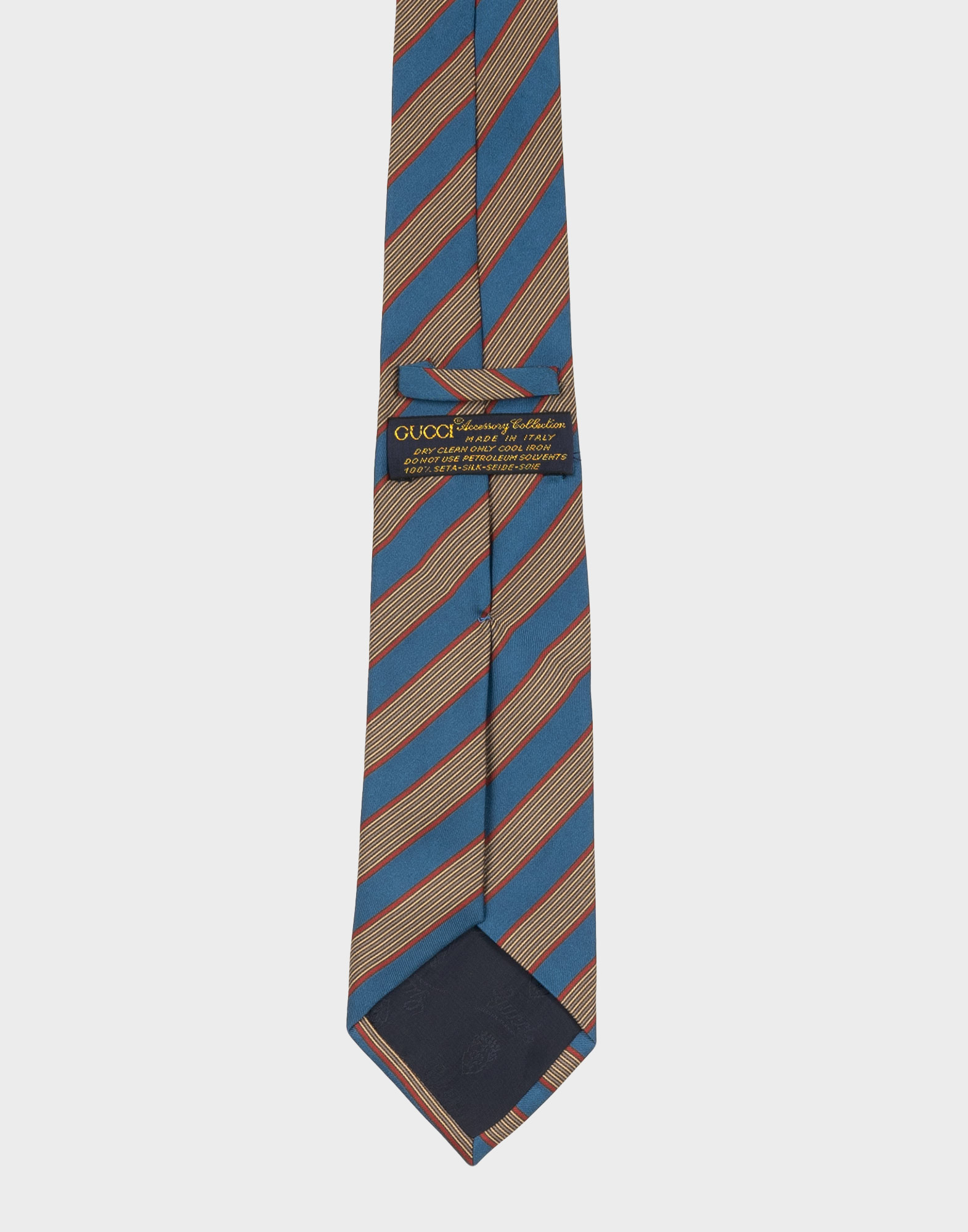 Gucci - Cravatta blu a righe anni '80 - immagine 4