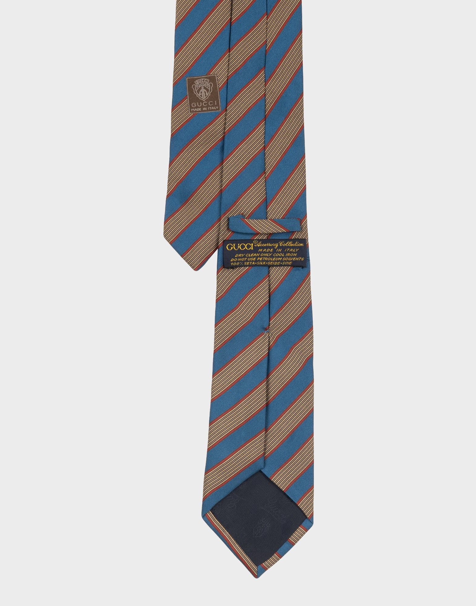 Gucci - Cravatta blu a righe anni '80 - immagine 3