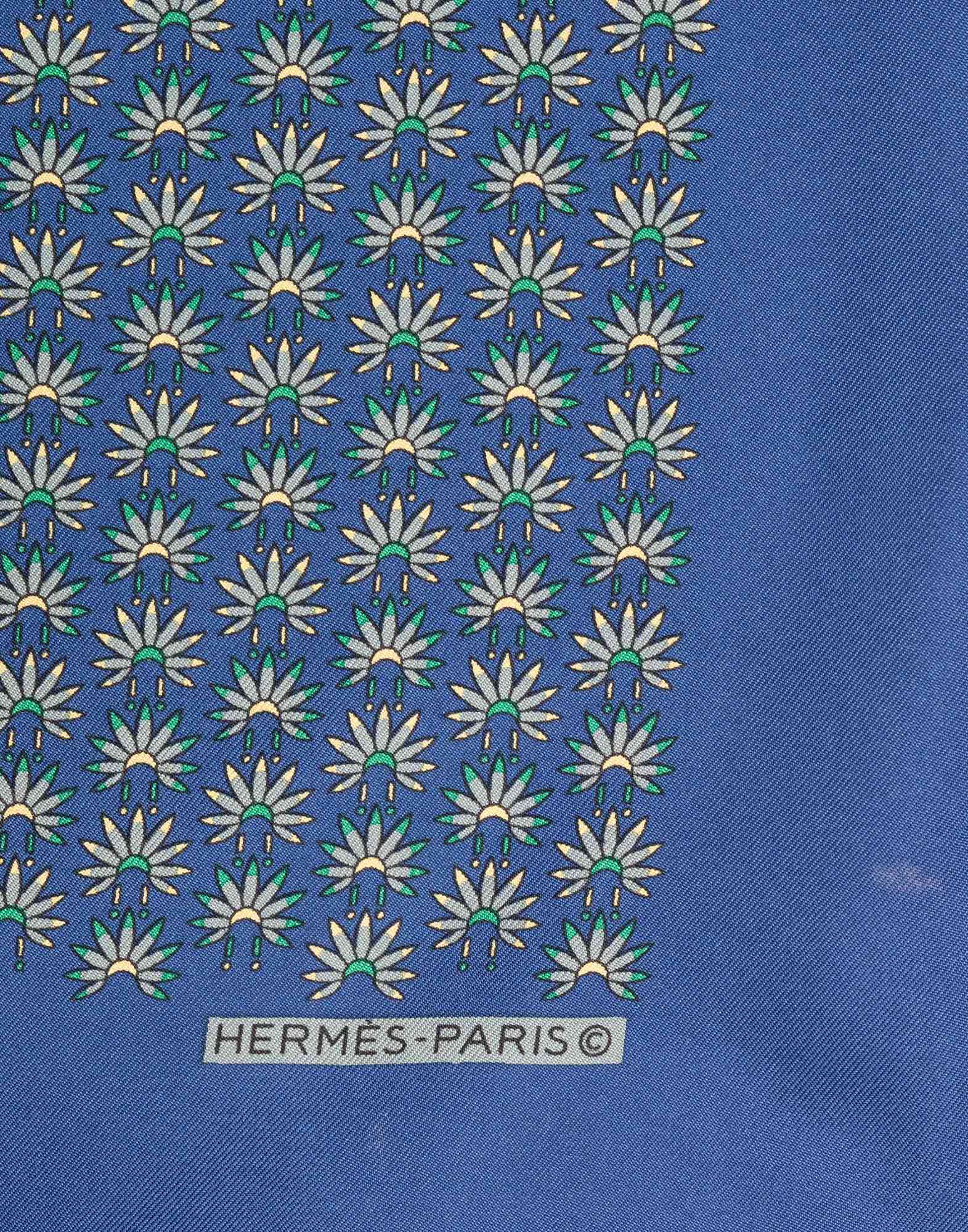 Hermes - Foulard da taschino blu - immagine 2
