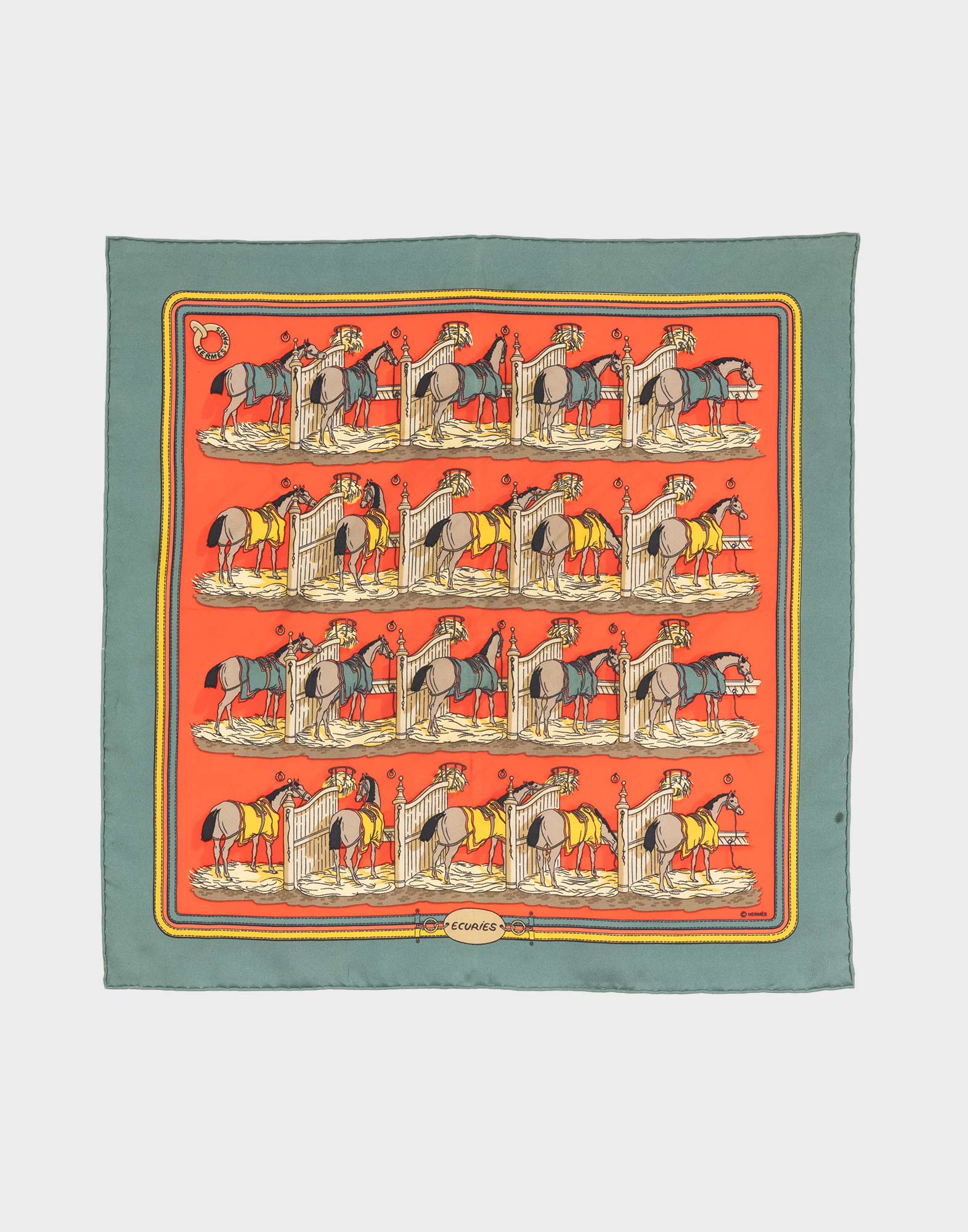 Hermes - Foulard da taschino 'Ecuries'