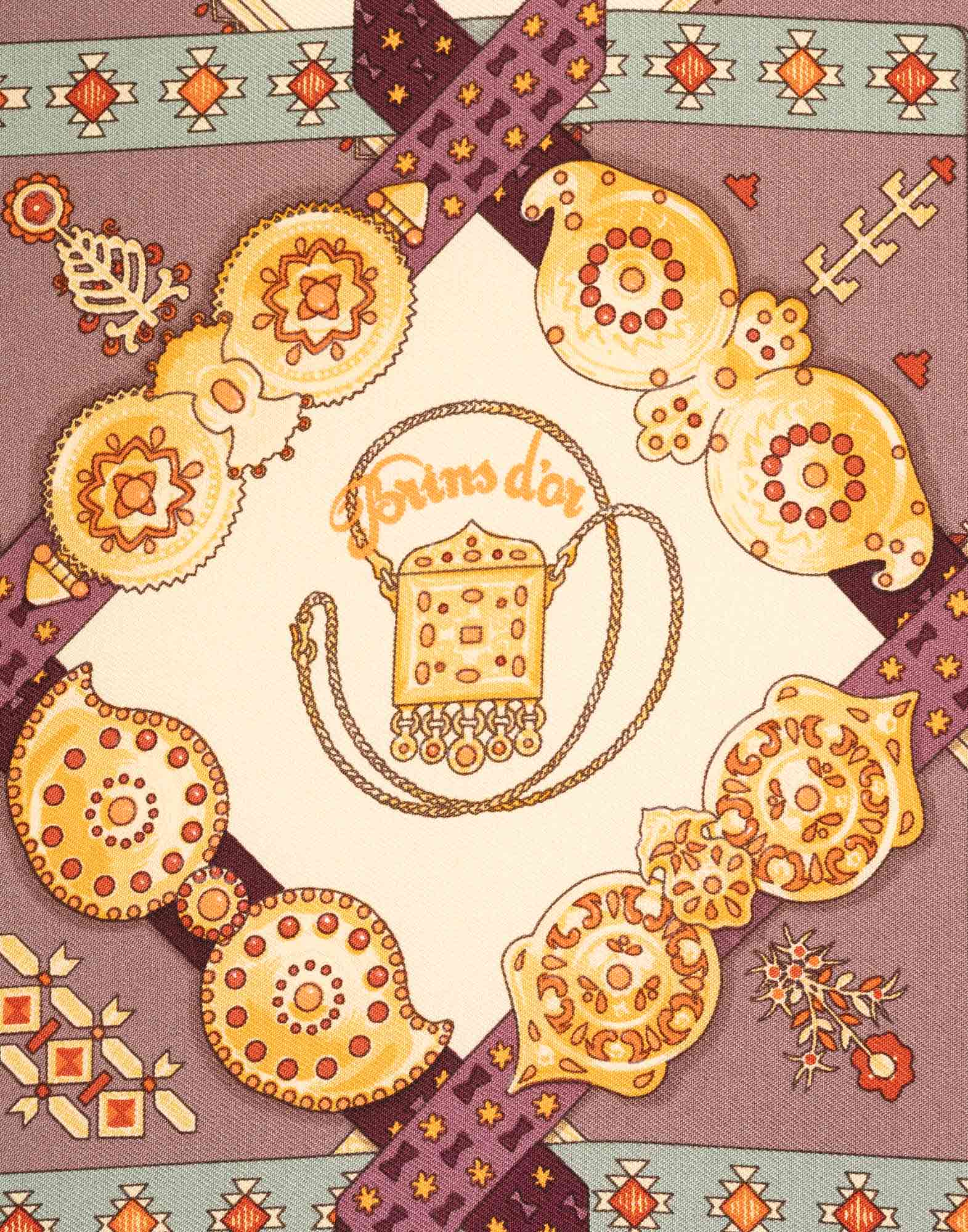 Hermes - Foulard quadrato 'Brins d'or' - immagine 3