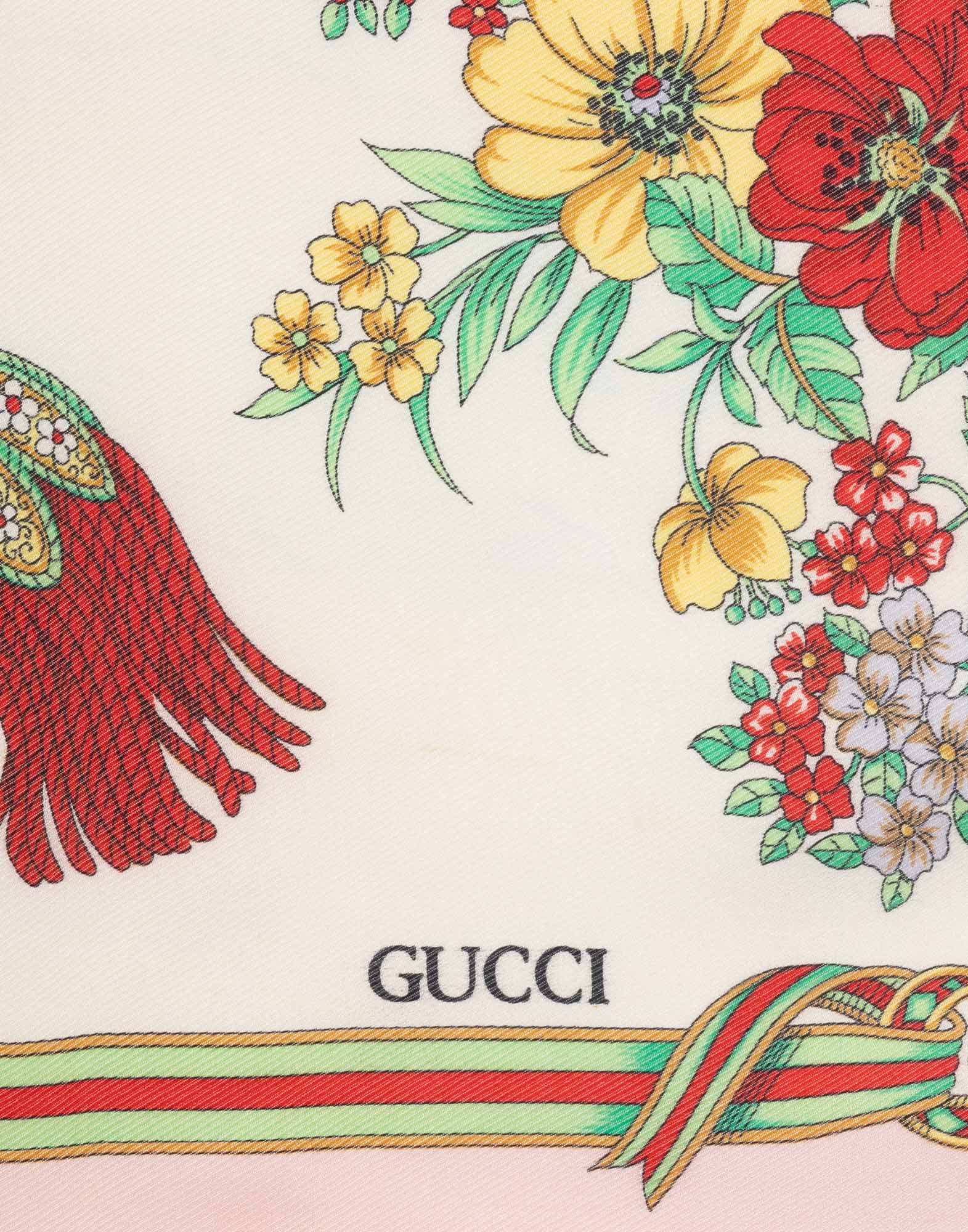 Gucci - Foulard anni '80 con fiori - immagine 2