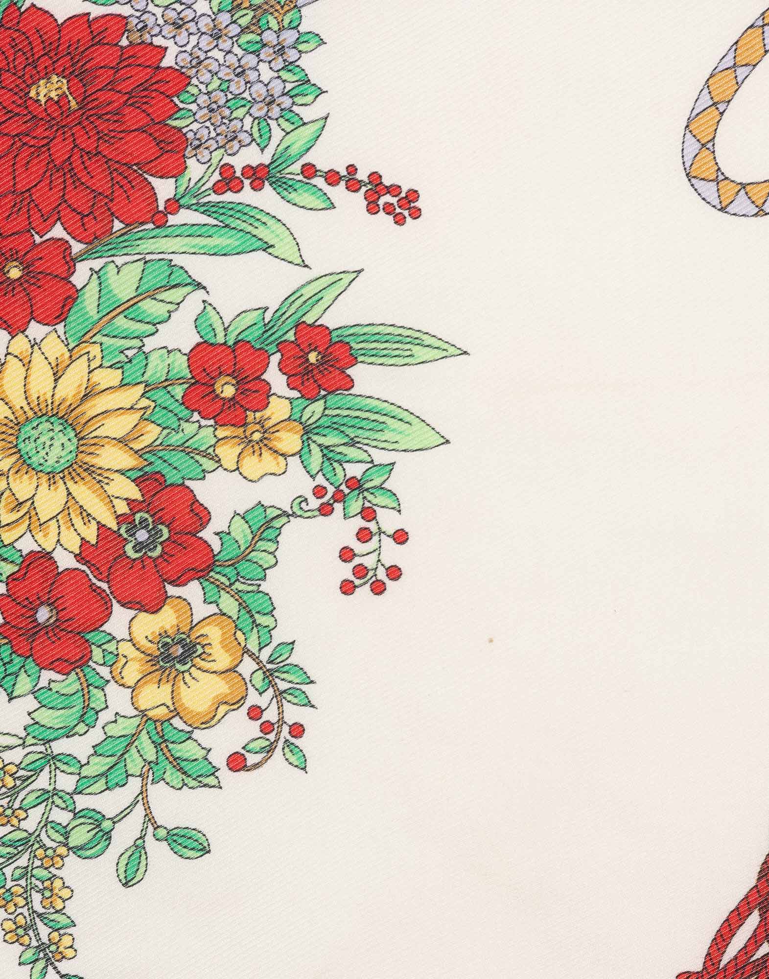 Gucci - Foulard anni '80 con fiori - immagine 5