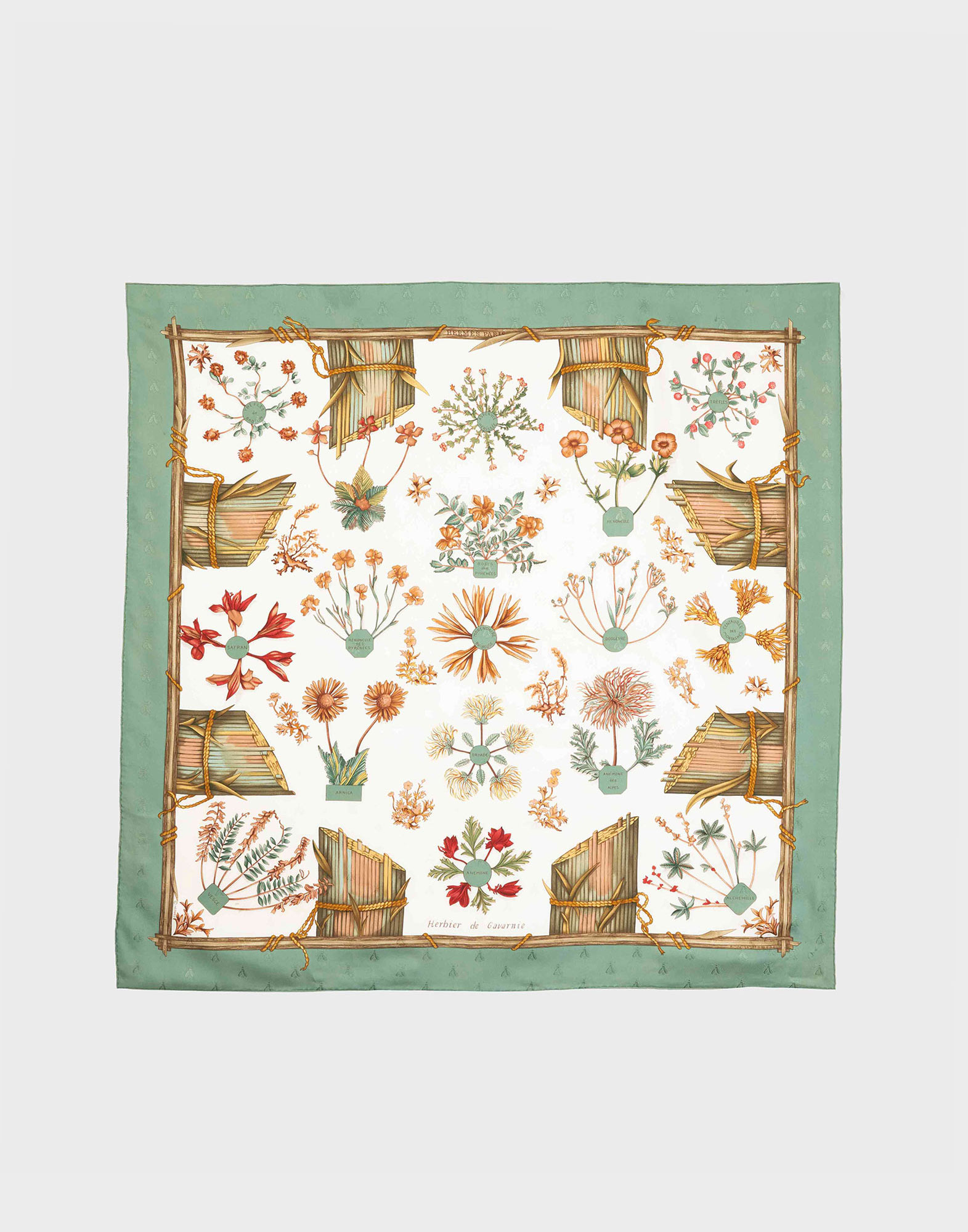 Hermes - “Herbier de Gavarnie” 90s scarf