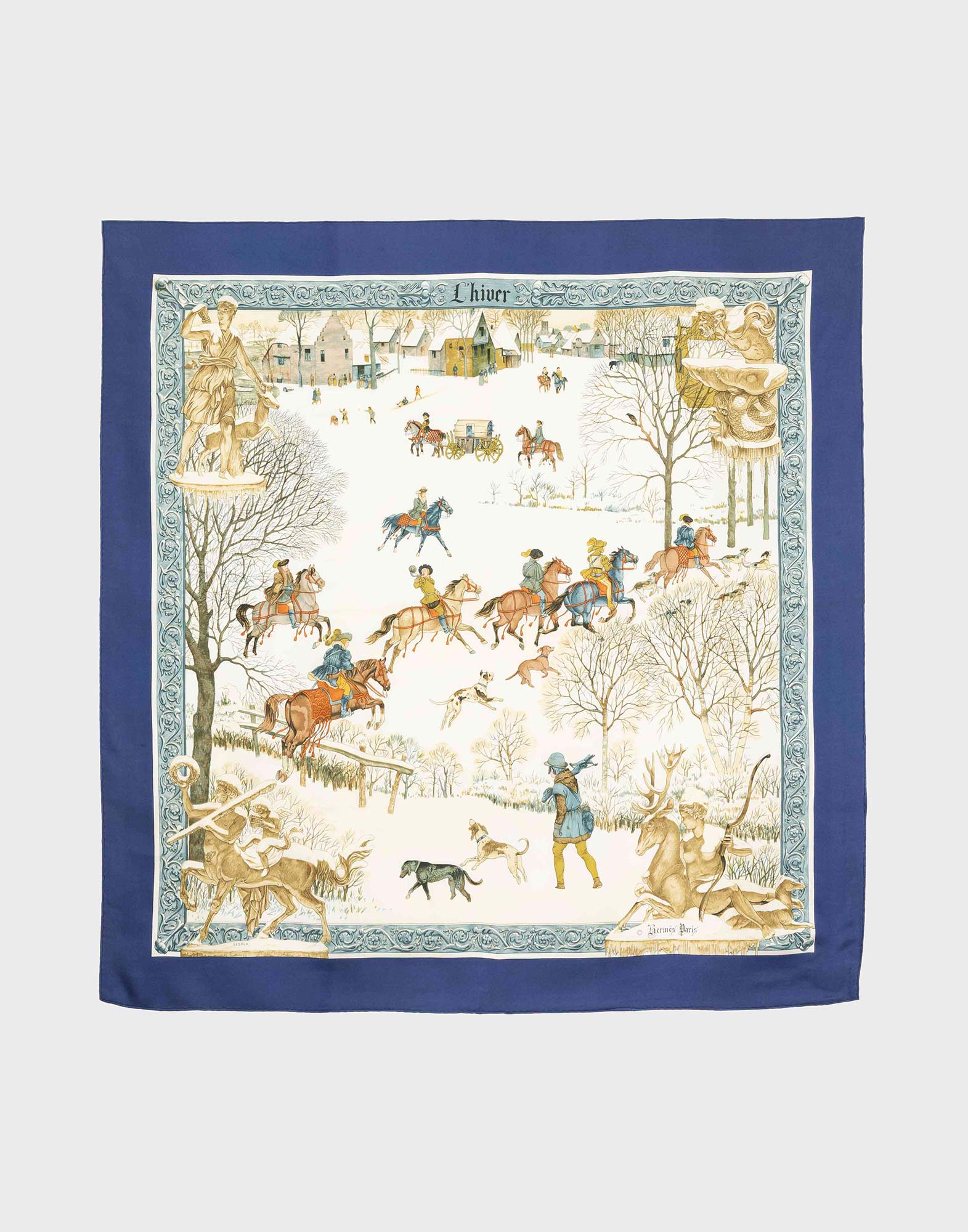 Hermes - Foulard 'L'Hiver' anni '90