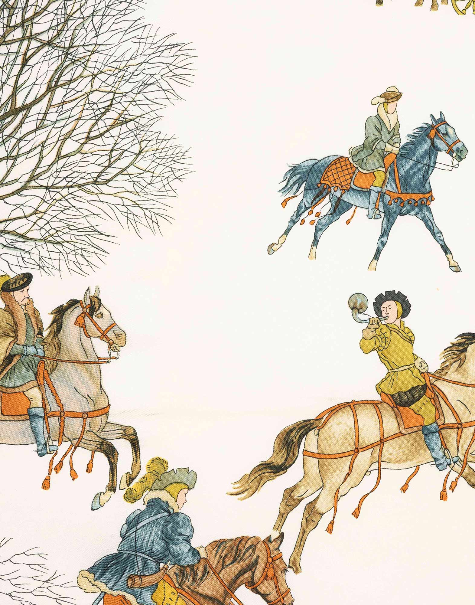 Hermes - Foulard 'L'Hiver' anni '90 - immagine 3