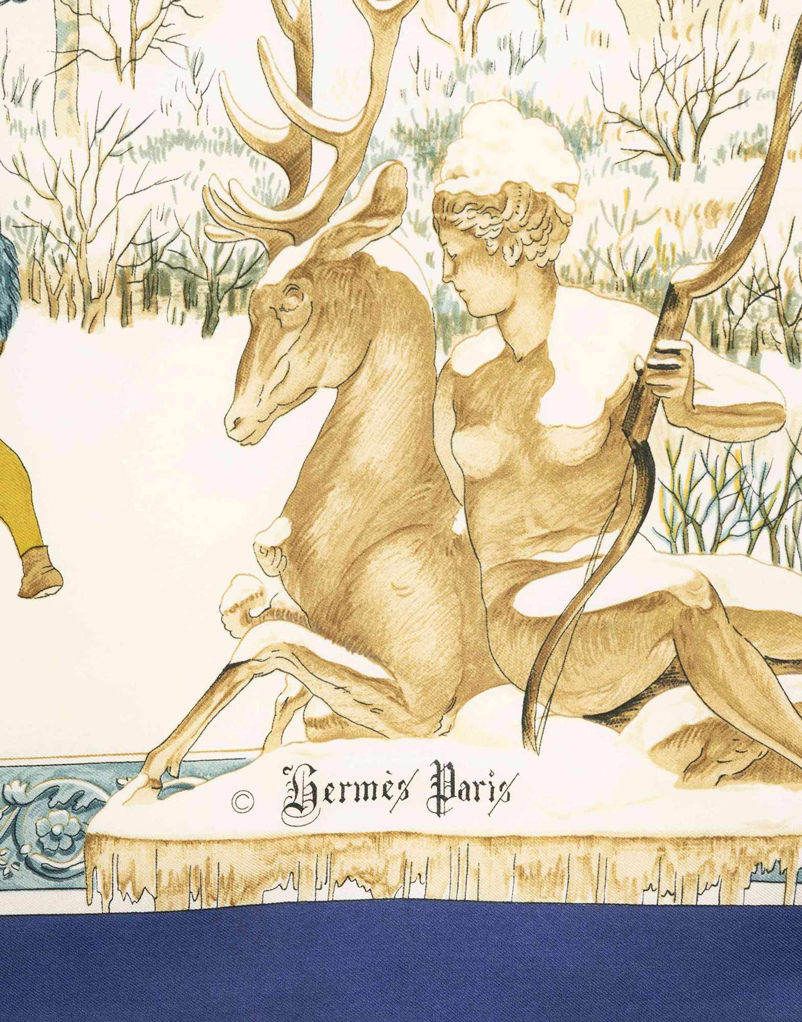 Hermes - Foulard 'L'Hiver' anni '90 - immagine 4