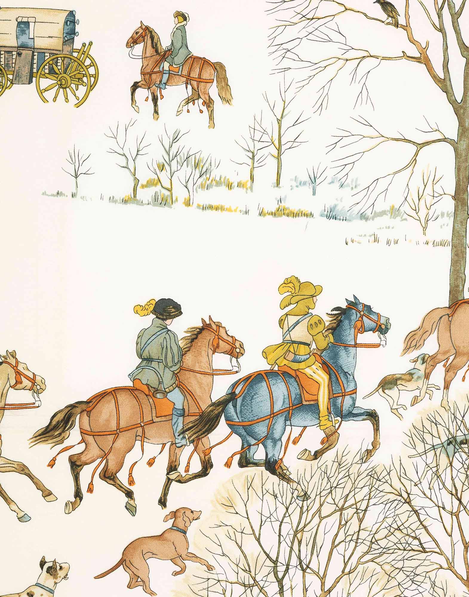 Hermes - Foulard 'L'Hiver' anni '90 - immagine 5