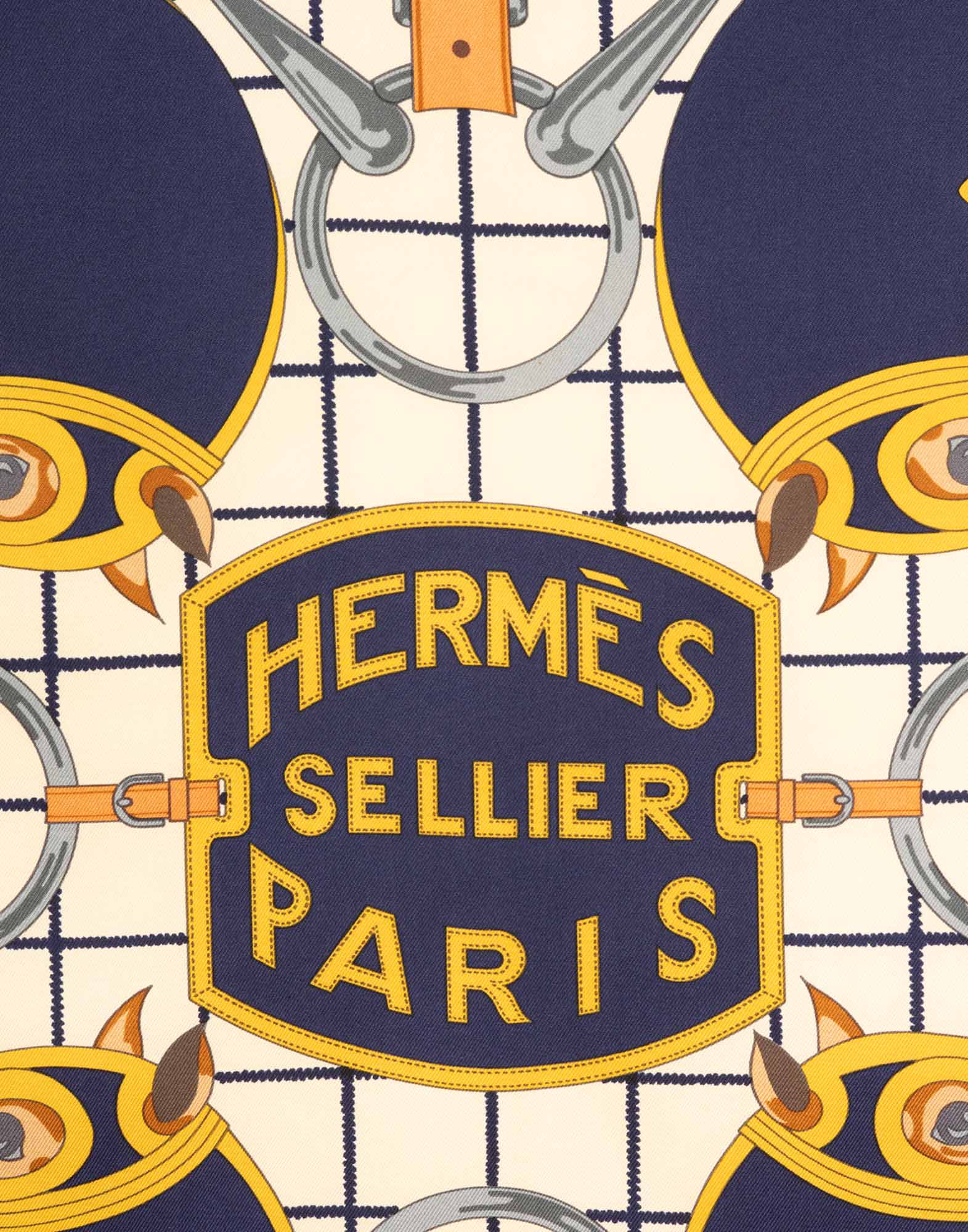 Hermes - Sellier scarf blue - Image 2