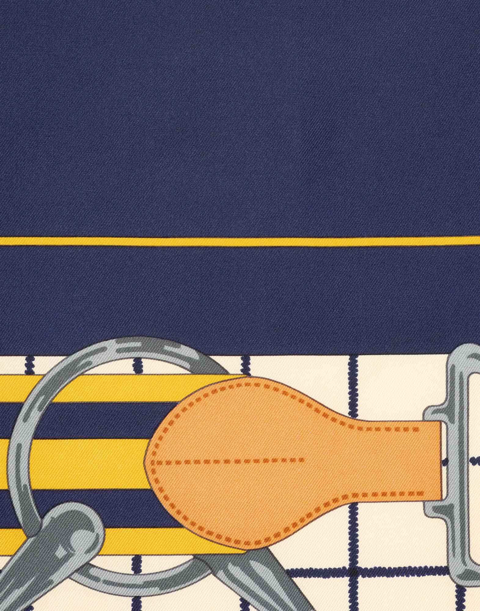 Hermes - Sellier scarf blue - Image 3