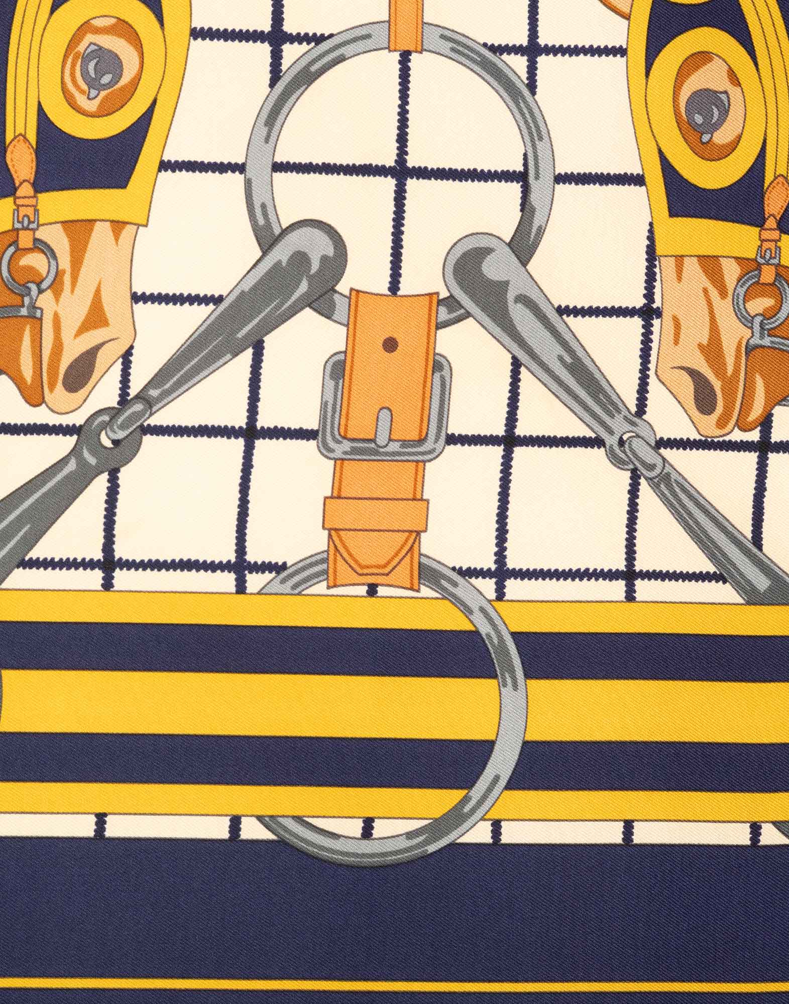 Hermes - Sellier scarf blue - Image 4