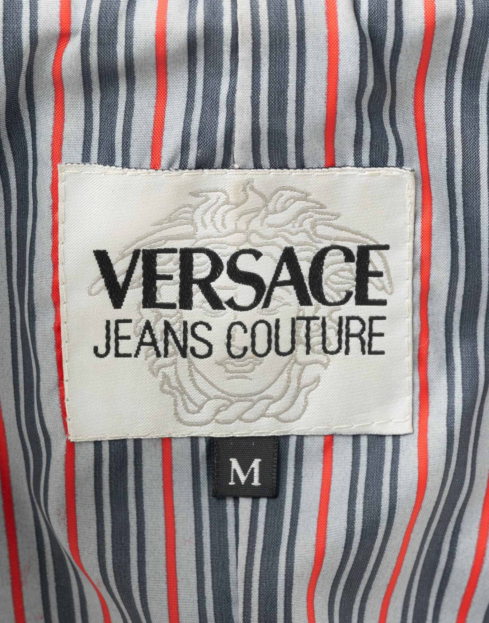 Versace Jeans Couture - Giacca nera in pelle borchiata - immagine 3