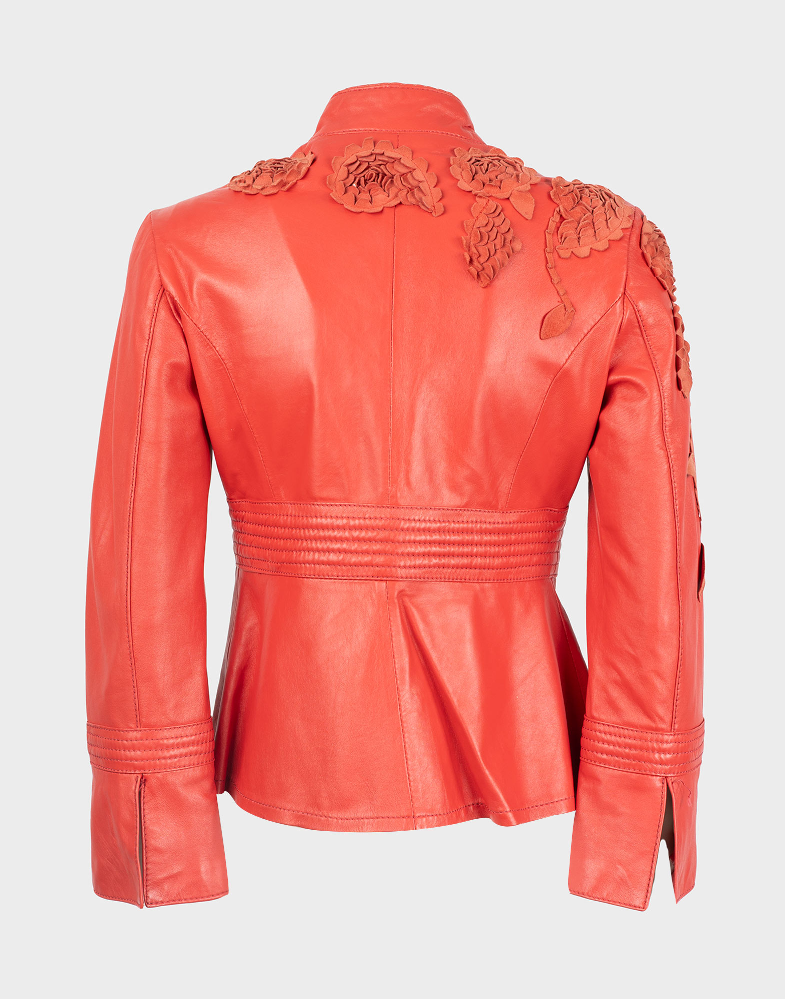 Class Roberto Cavalli - Giacca in pelle corallo 2000 - immagine 2