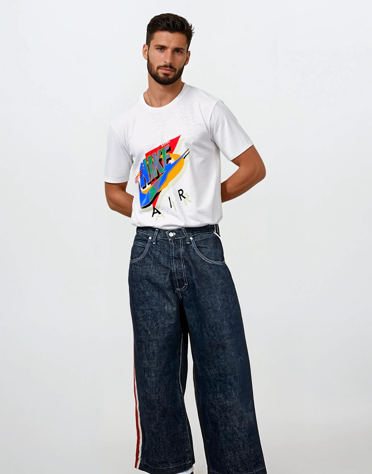 Nike - Grey T-shirt with print - Image 4