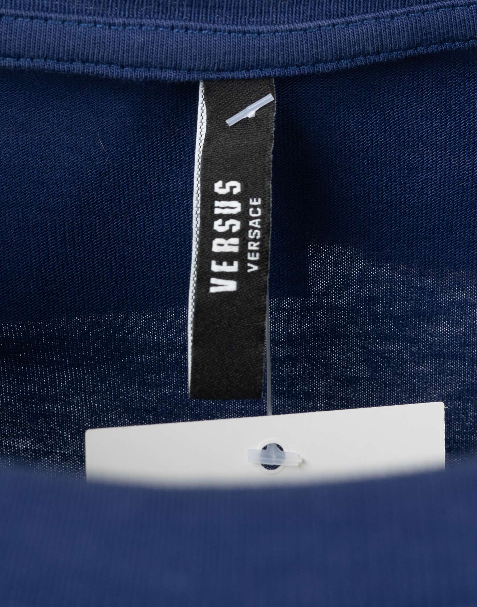 Versus Versace - T-shirt blu con logo nero - immagine 3