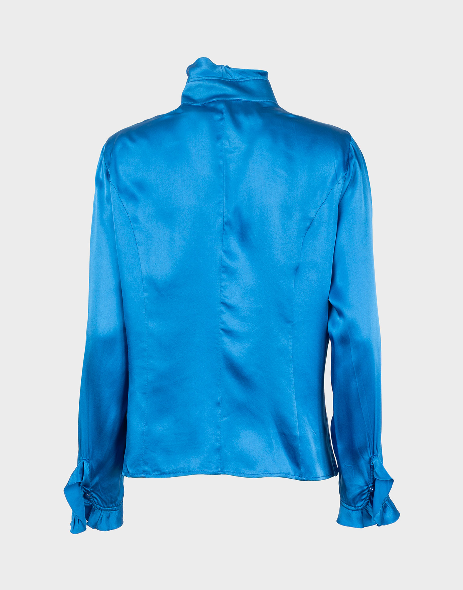 Valentino Roma - Camicia blu in seta anni '90 - immagine 2