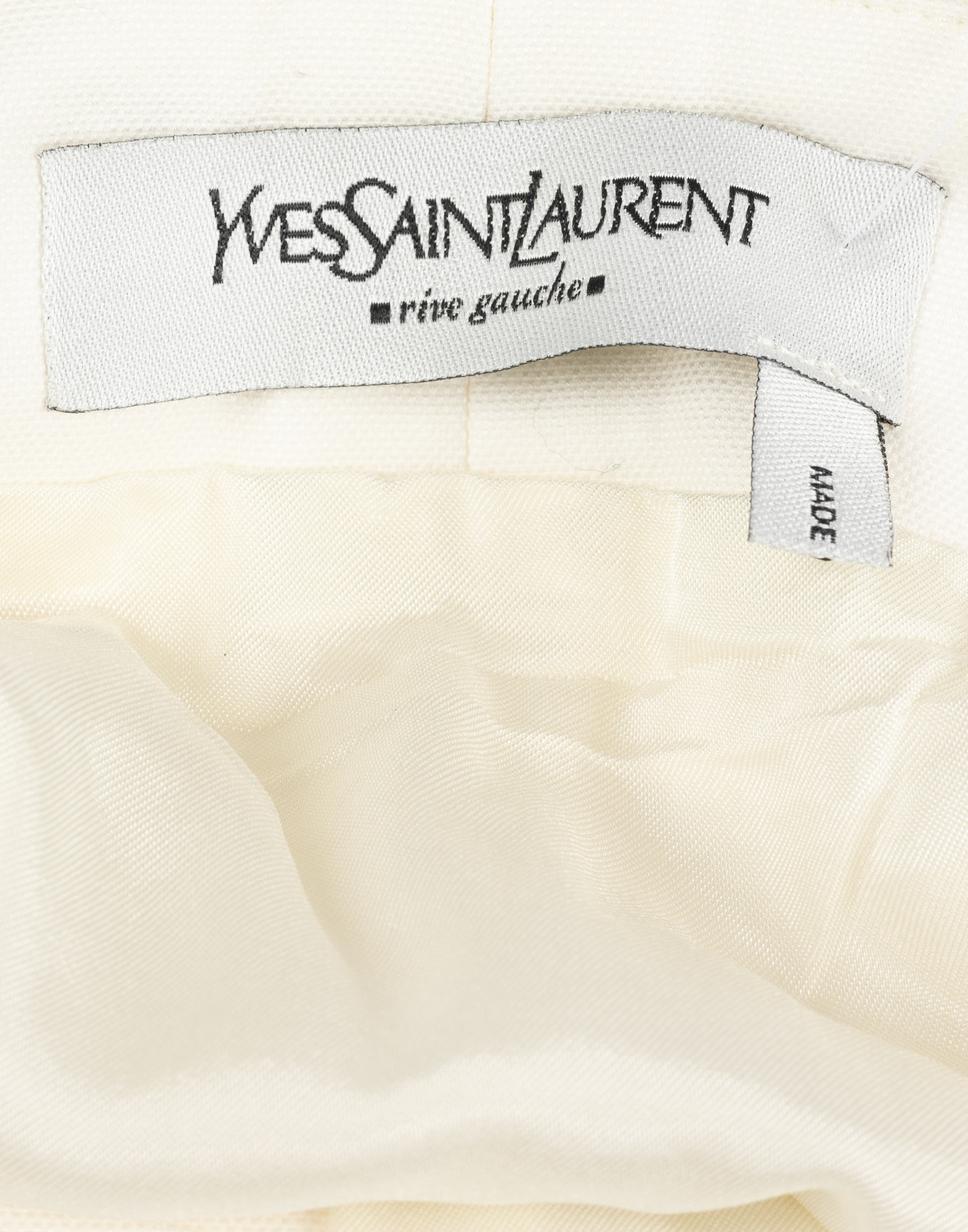 Yves Saint Laurent - Gonna pencil bianca anni 2000 - immagine 3