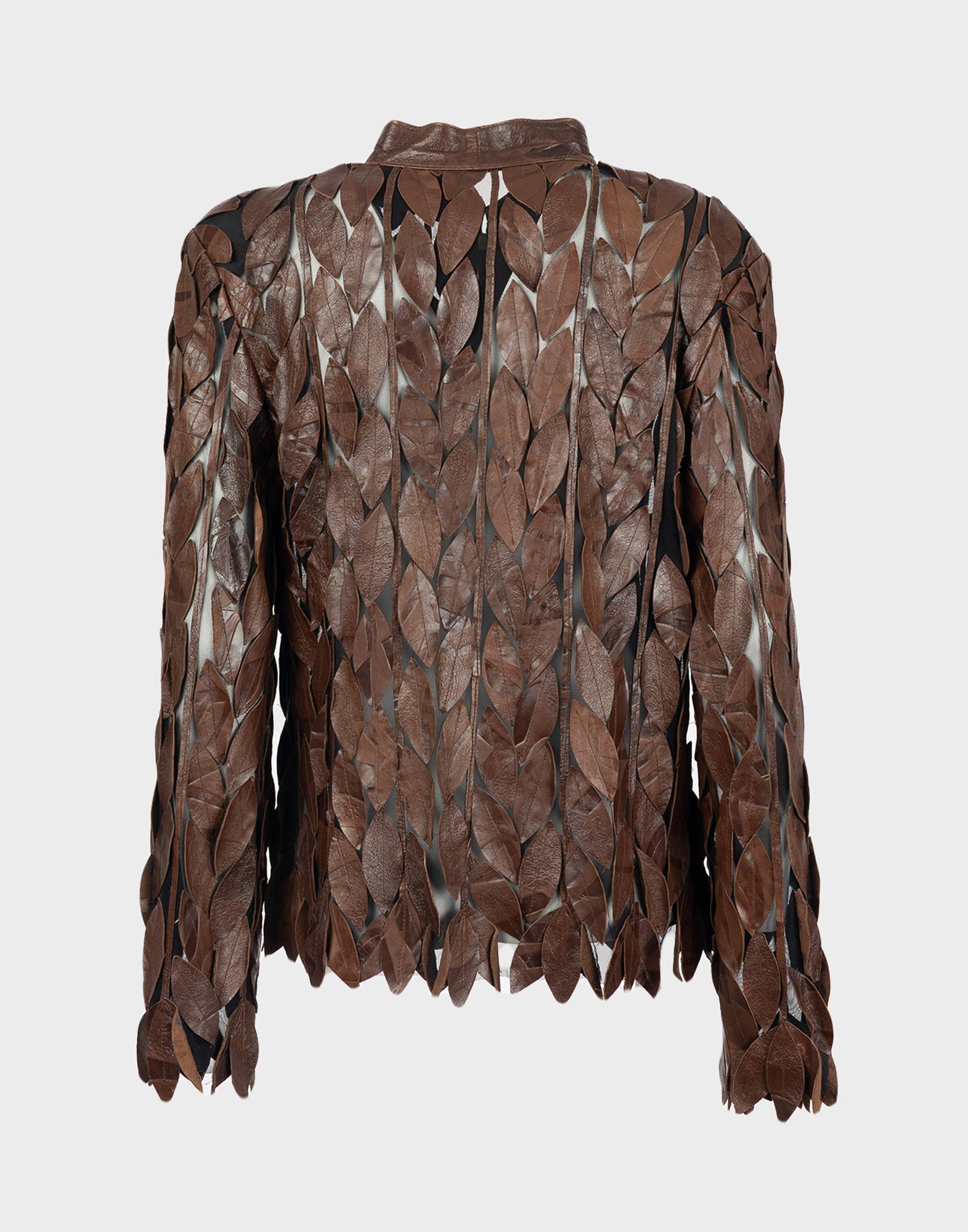 Vintage - Giacca in pelle anni 2000 marrone - immagine 2